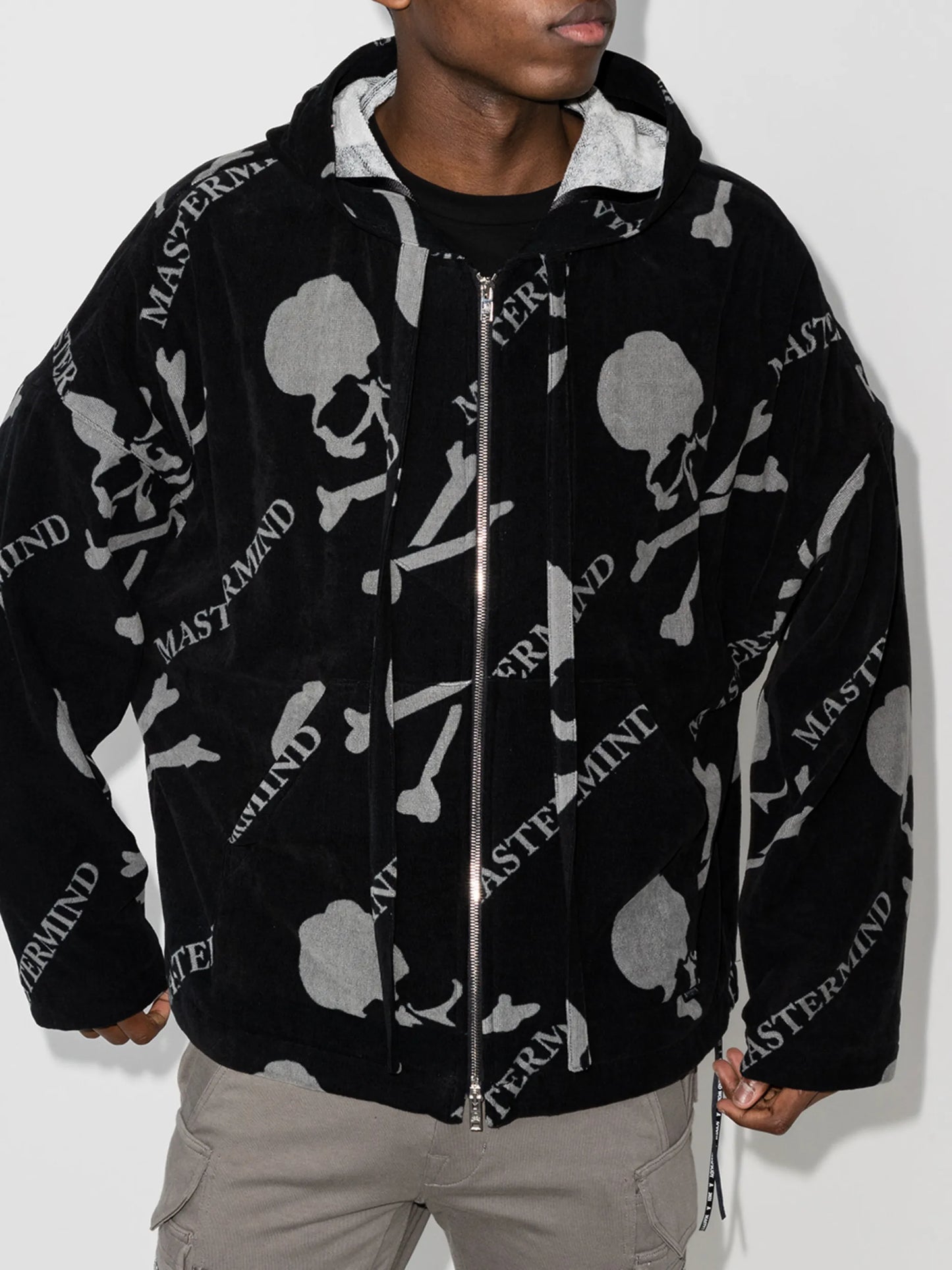 logo-print drawstring hoodie