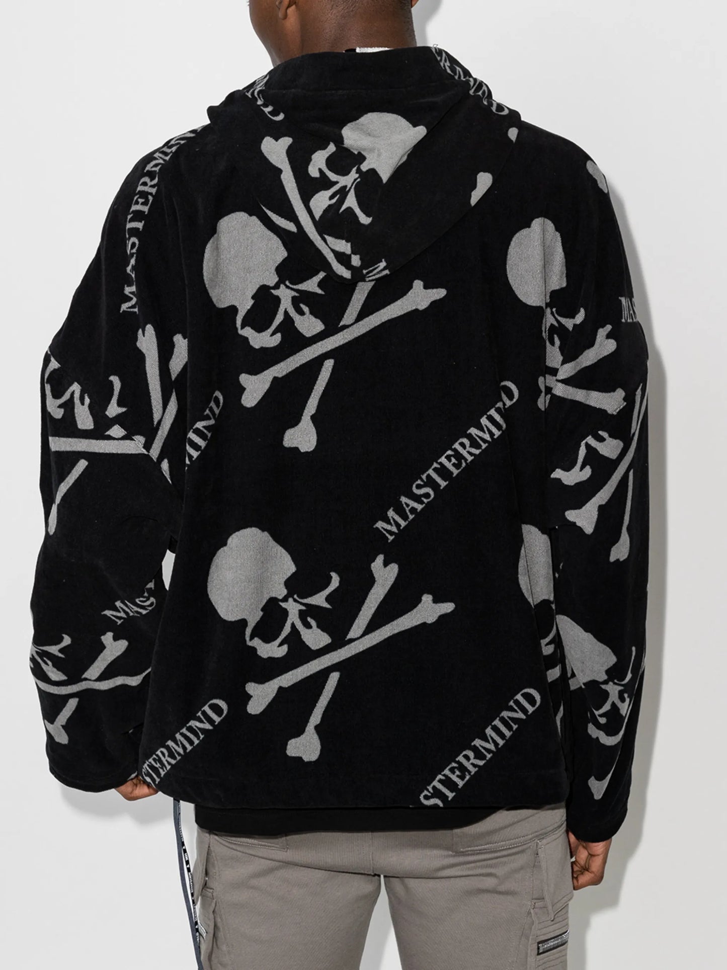 logo-print drawstring hoodie