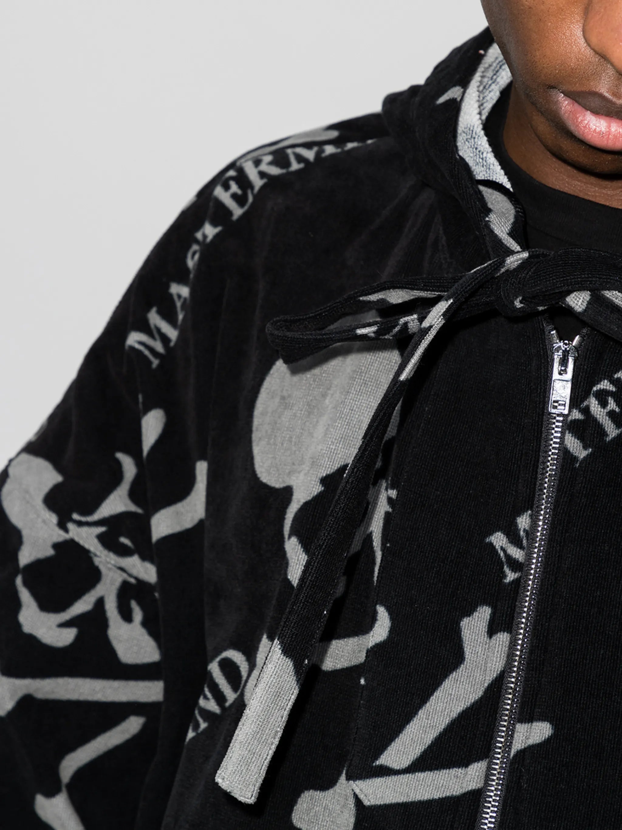 logo-print drawstring hoodie