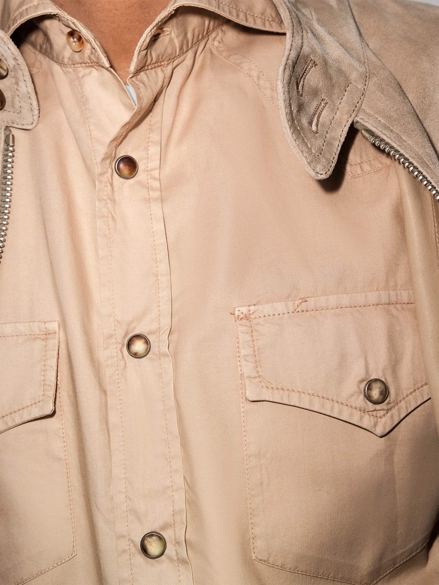 flap pockets snap-button shirt