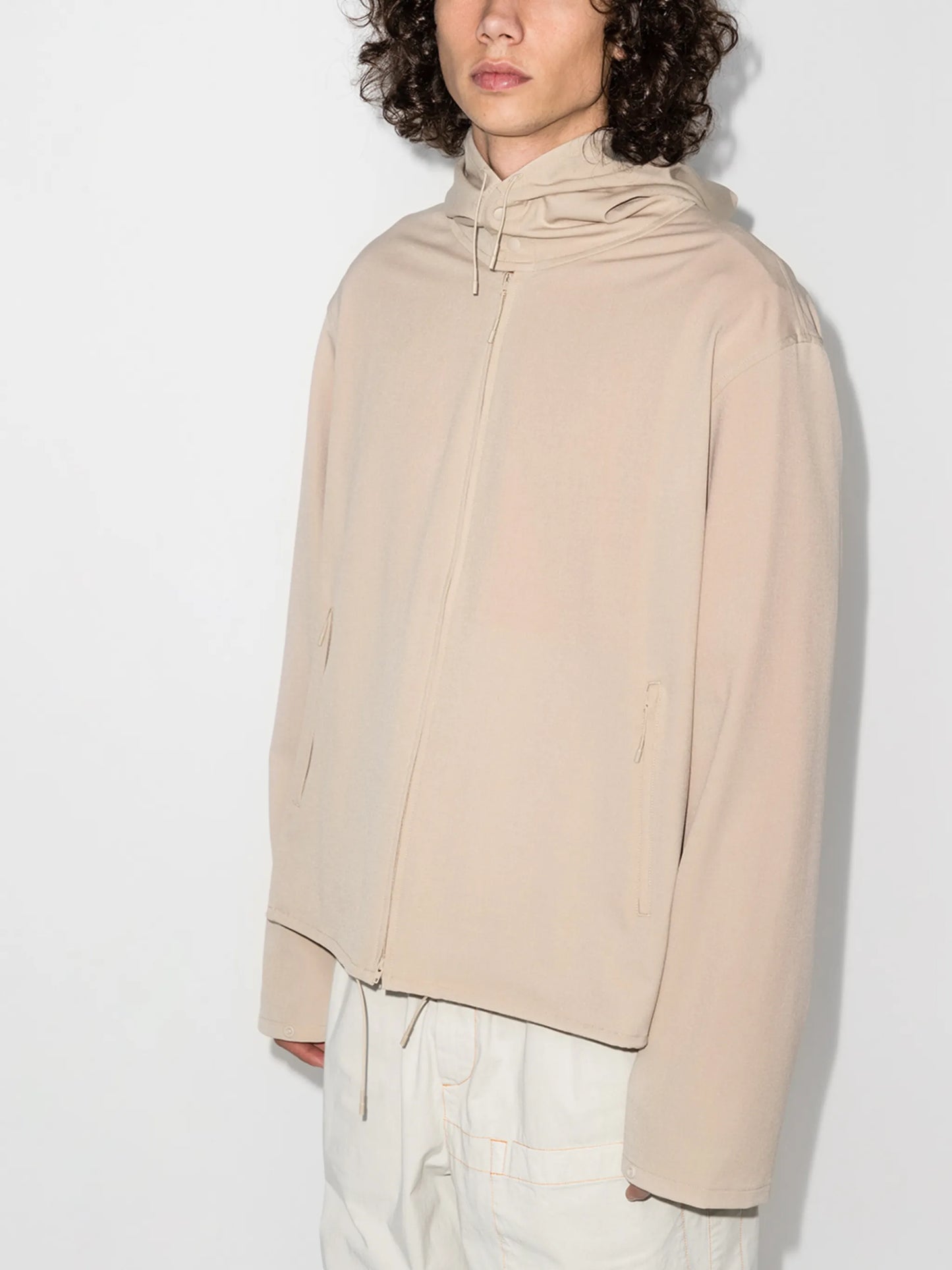 logo-print zip-up lightweight jacket