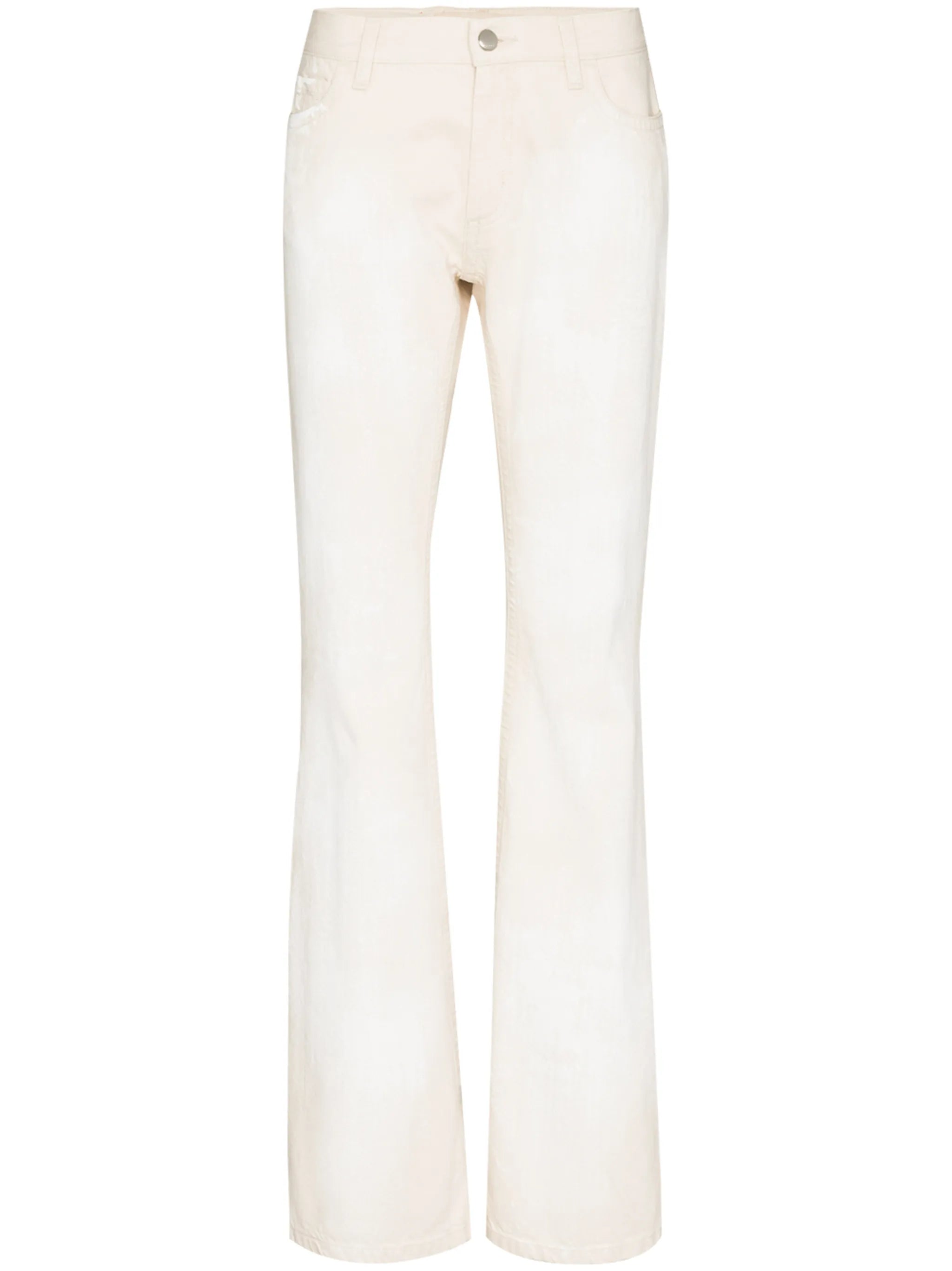 paint-effect bootcut jeans