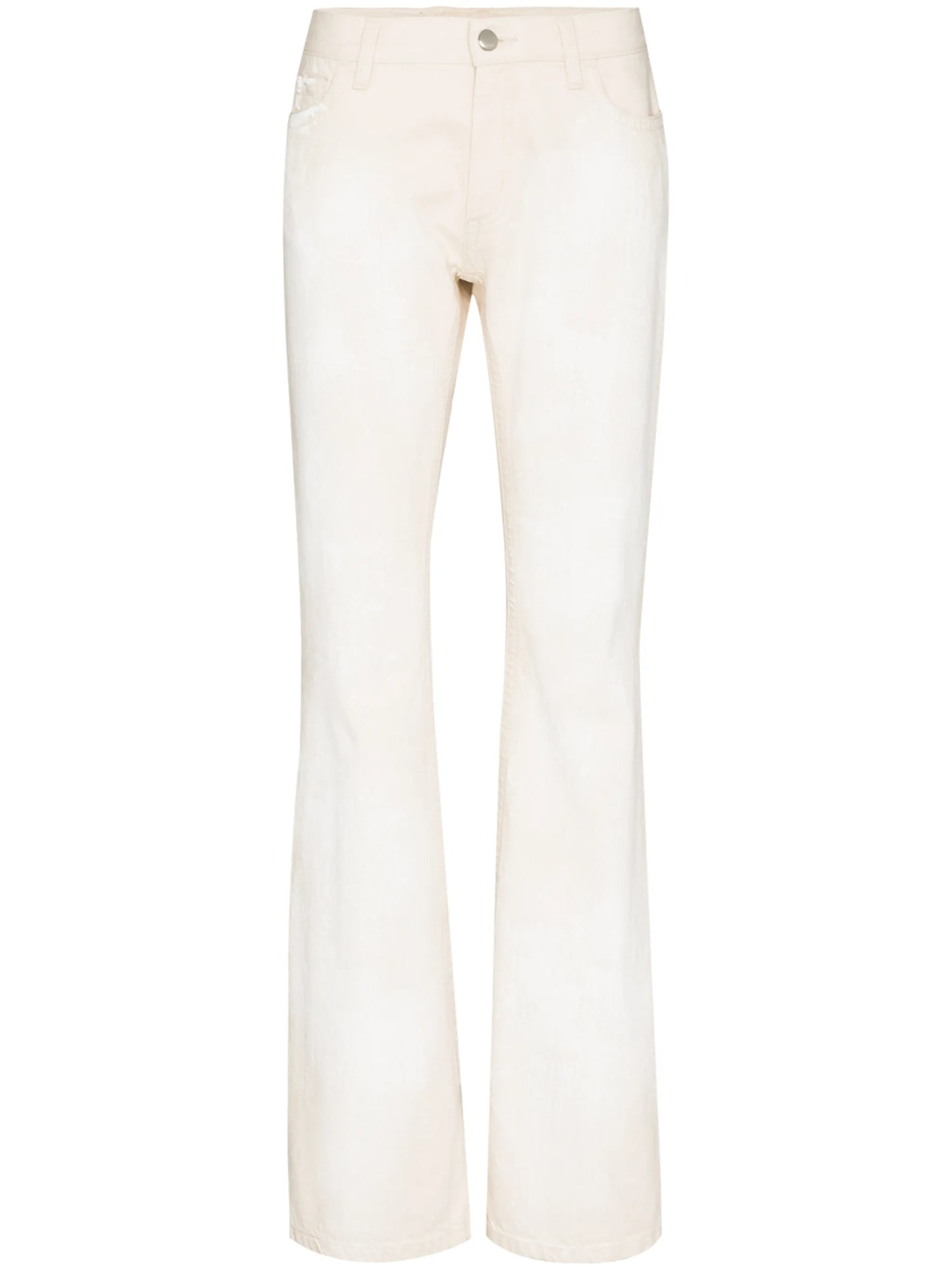 paint-effect bootcut jeans