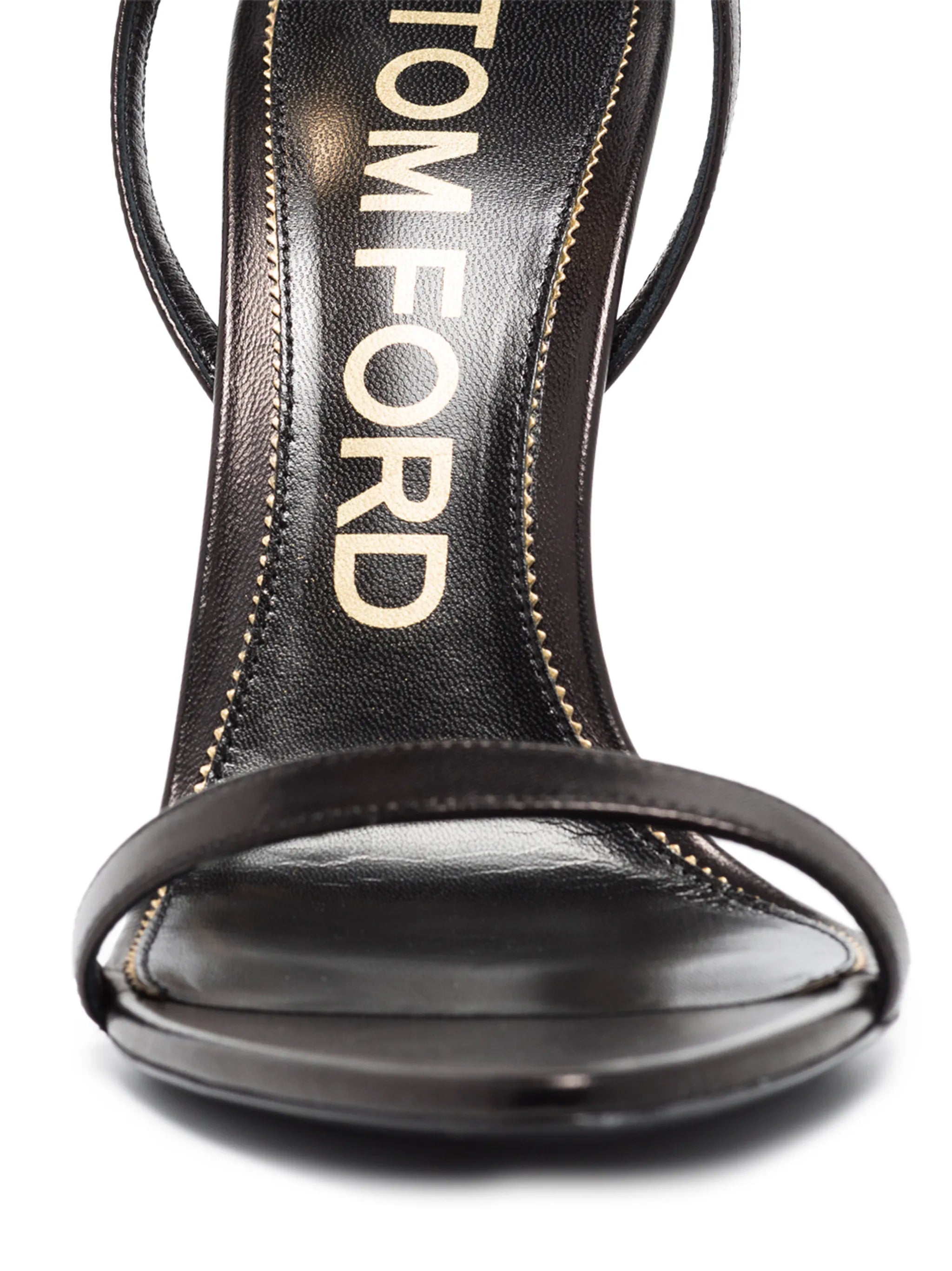 Padlock 105mm metallic heel sandals