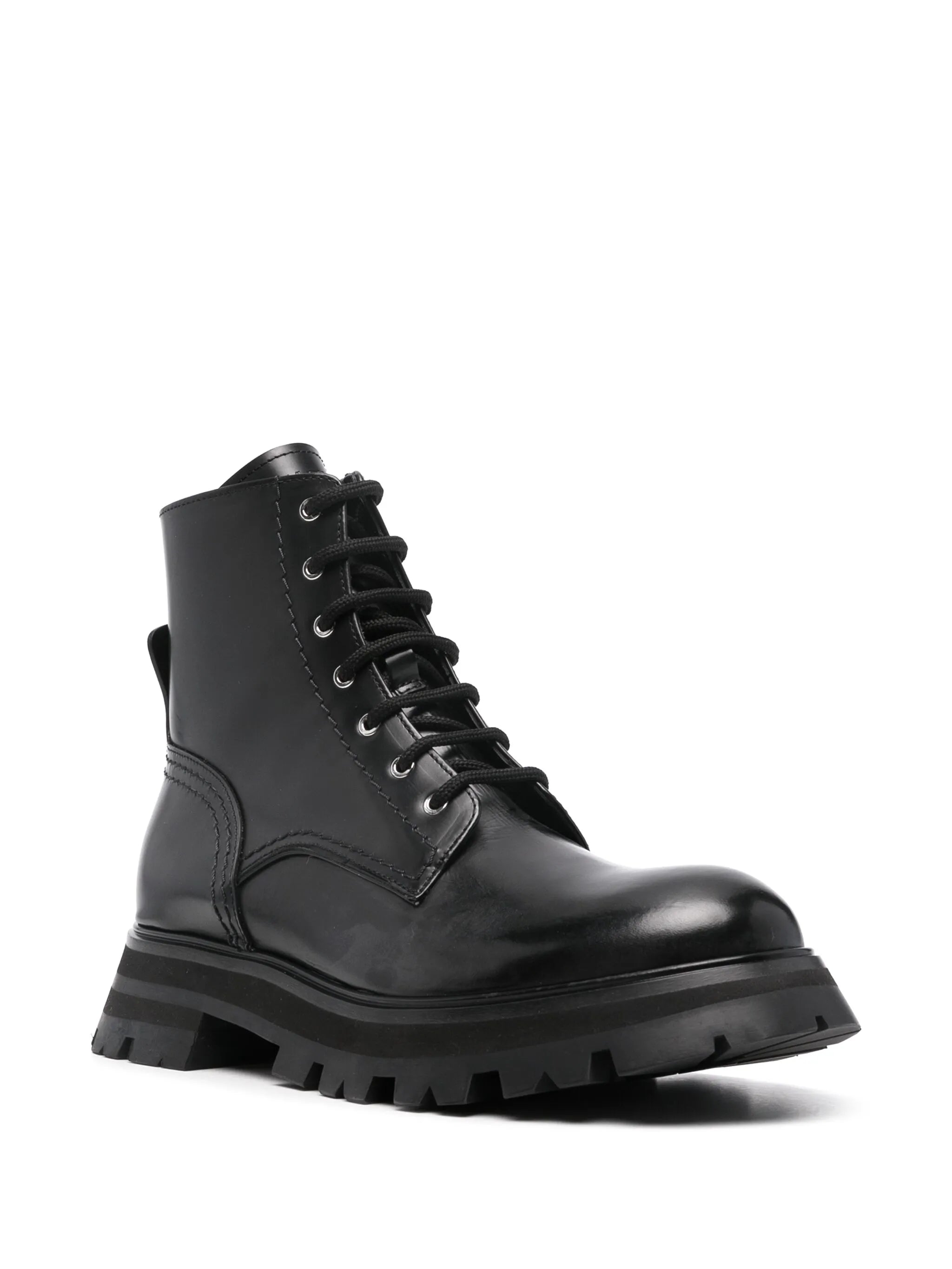 leather combat boots