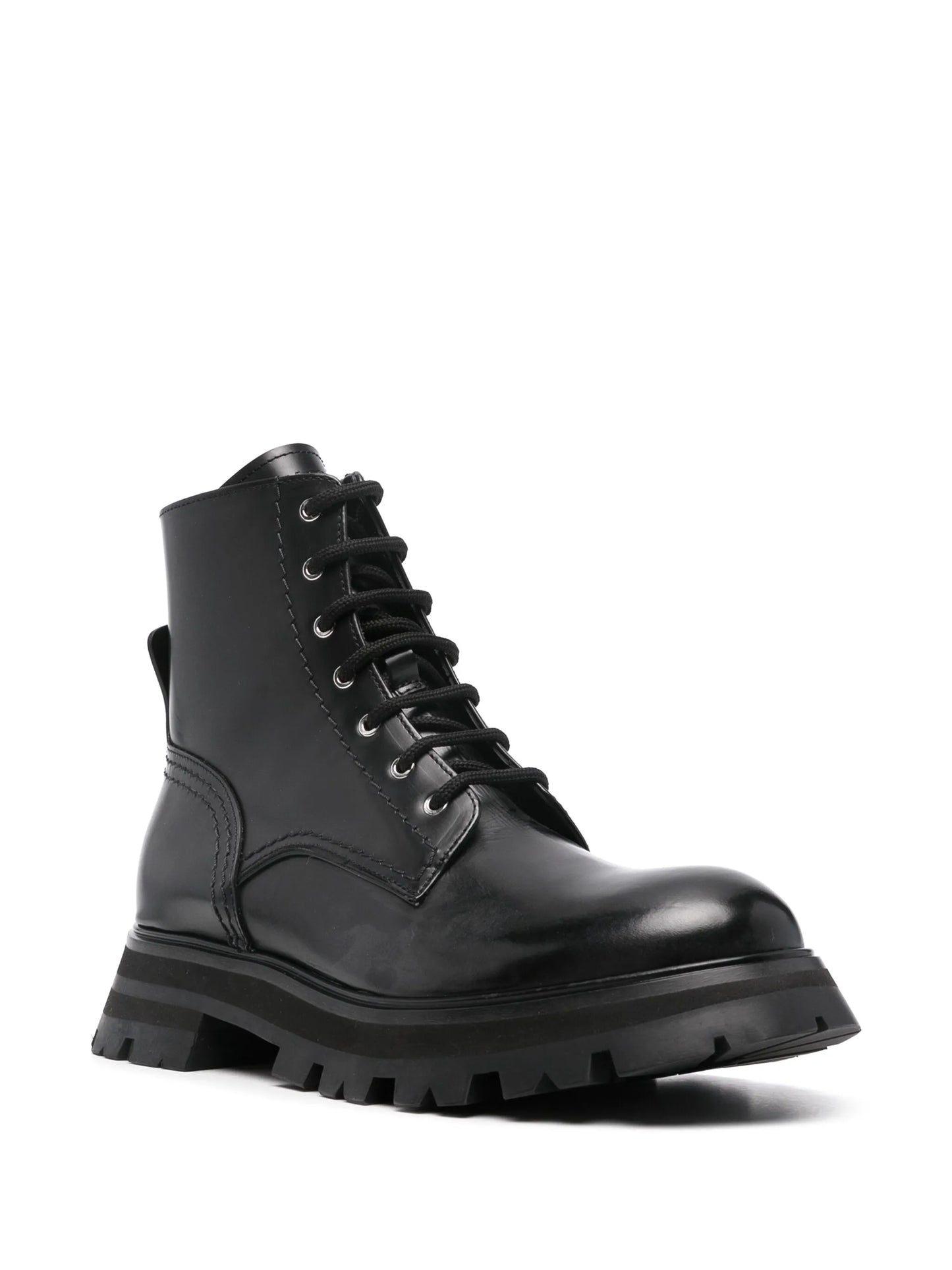leather combat boots