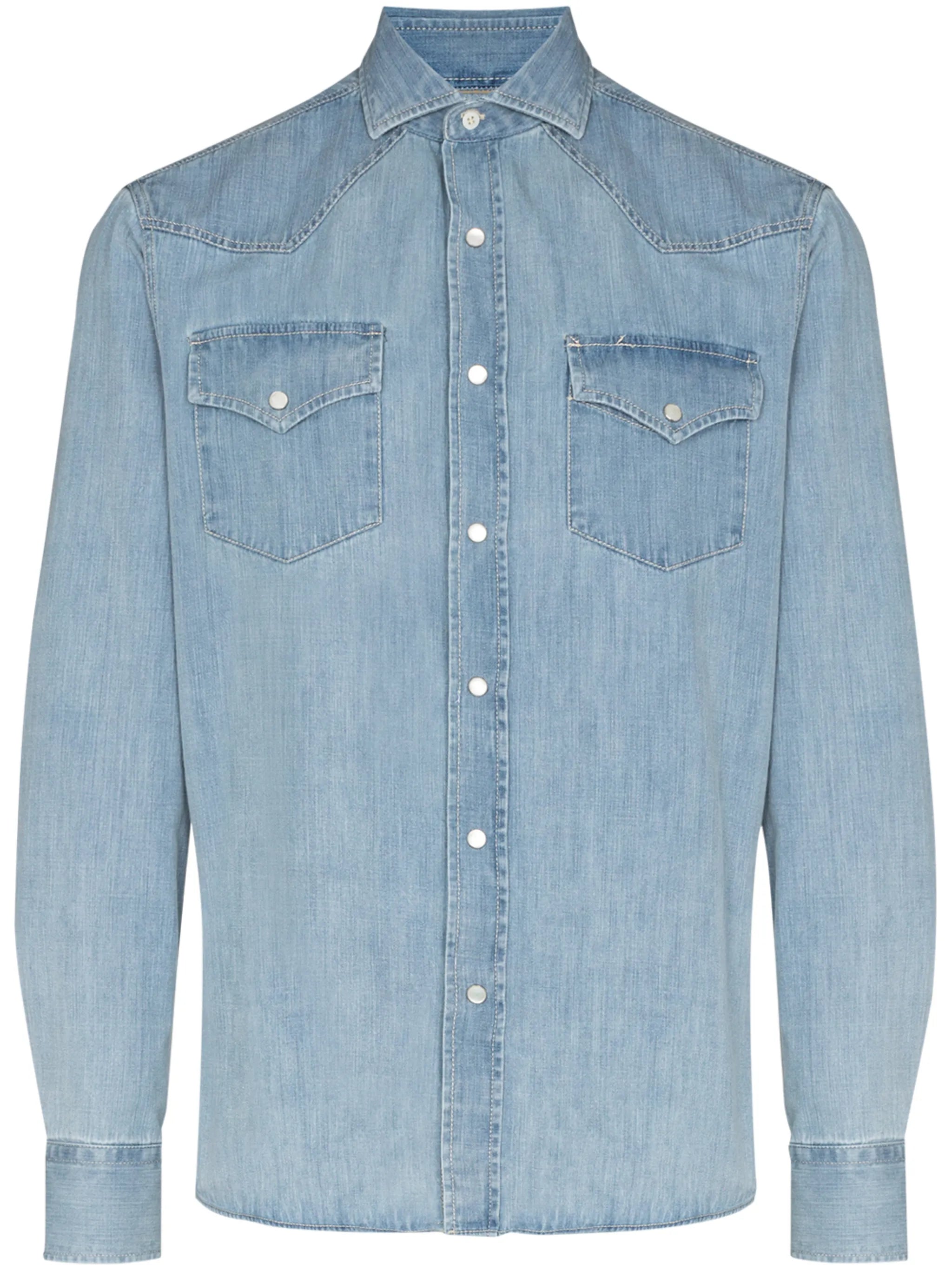 long-sleeve denim shirt