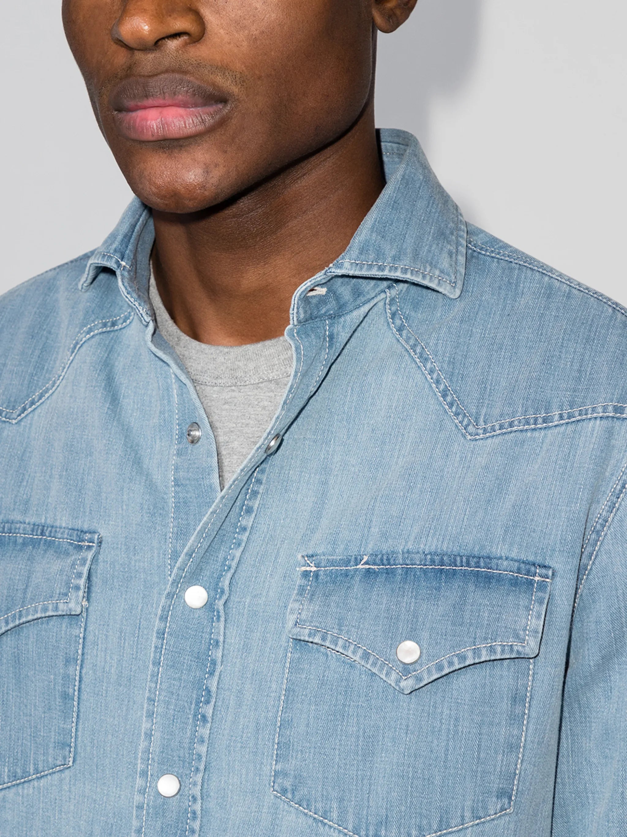 long-sleeve denim shirt