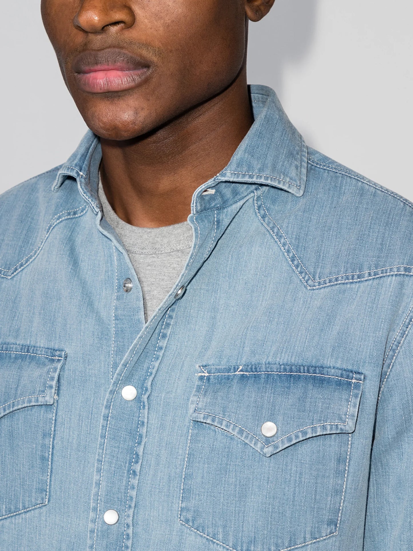 long-sleeve denim shirt