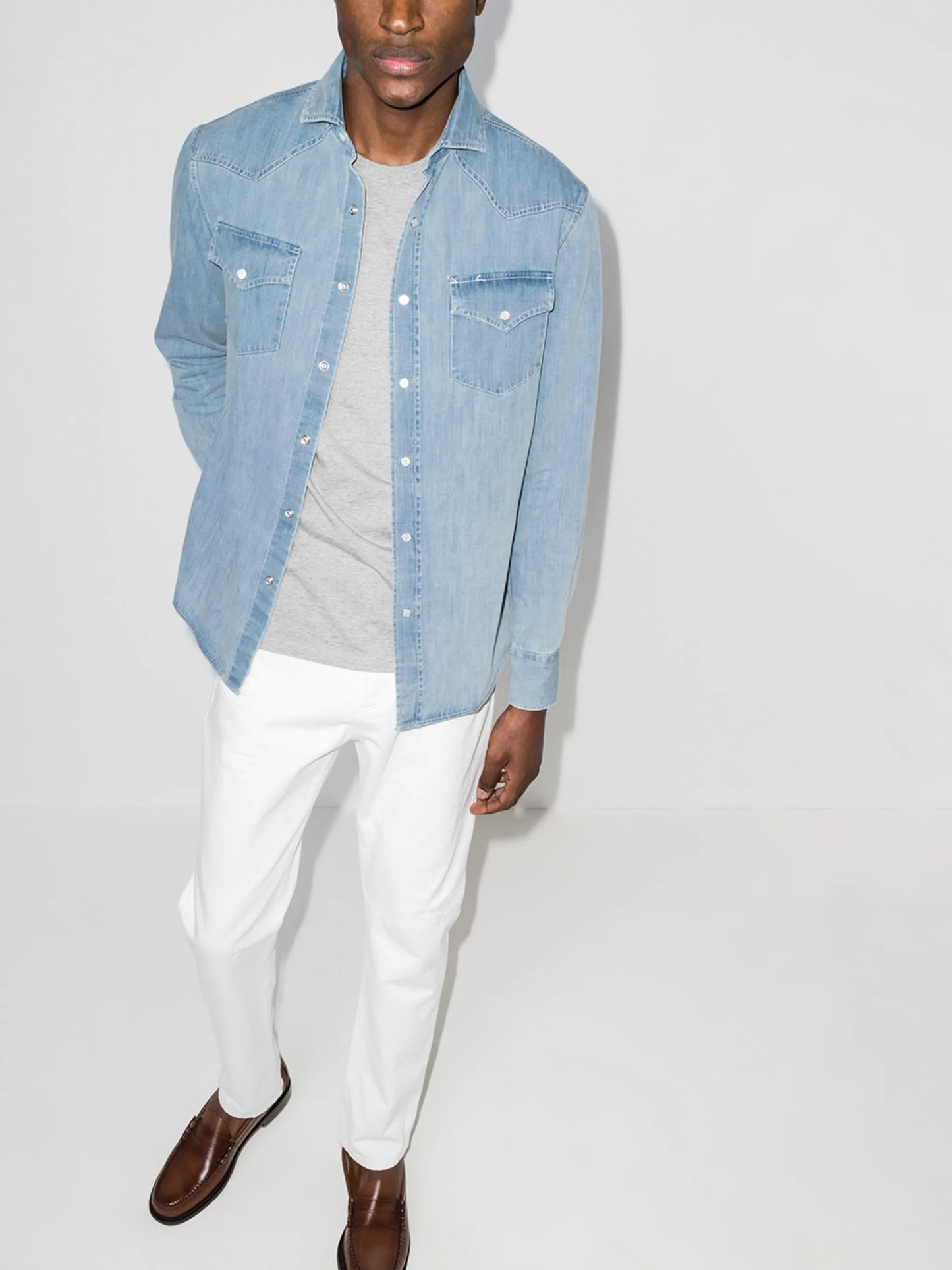 long-sleeve denim shirt
