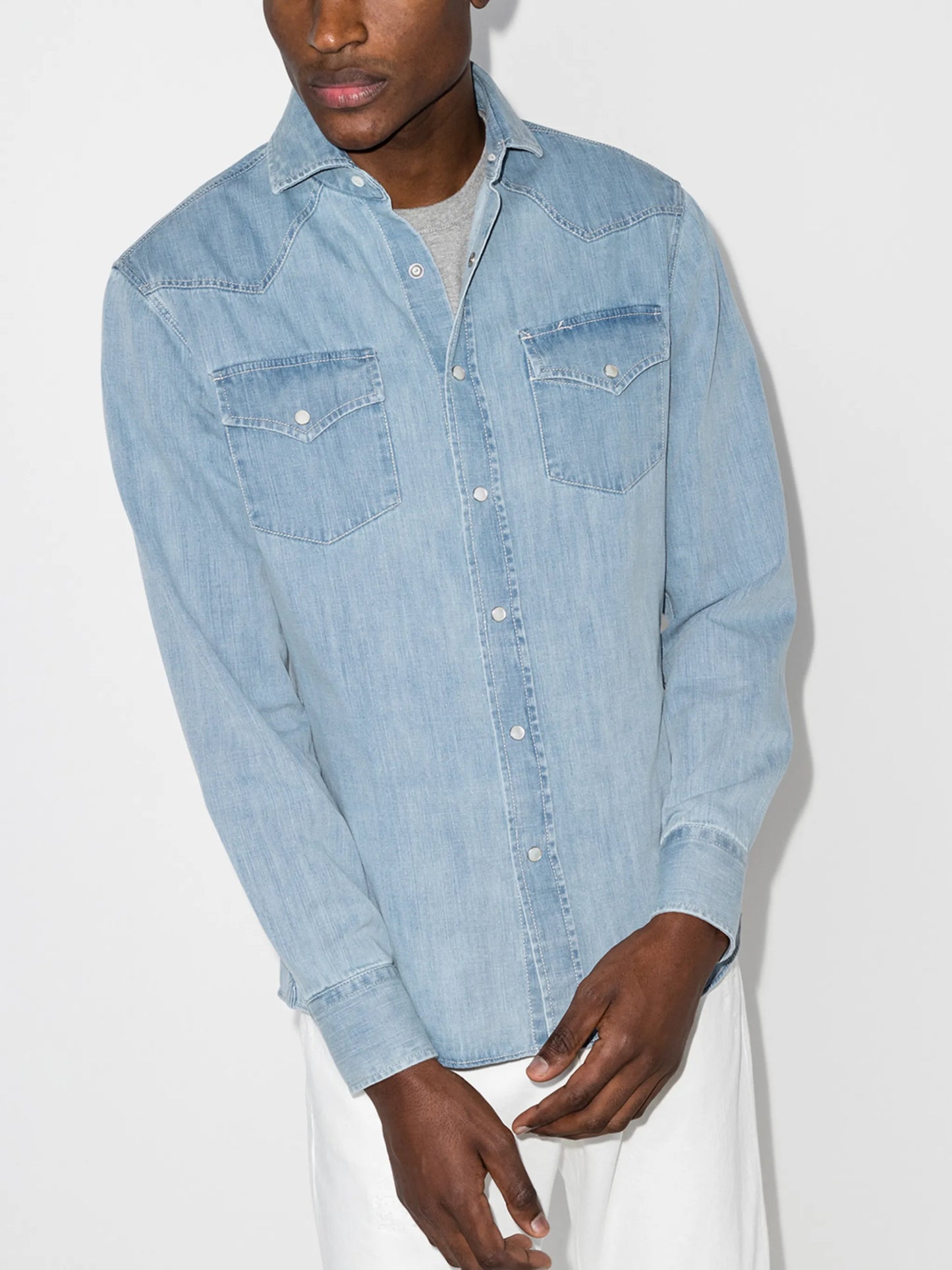 long-sleeve denim shirt