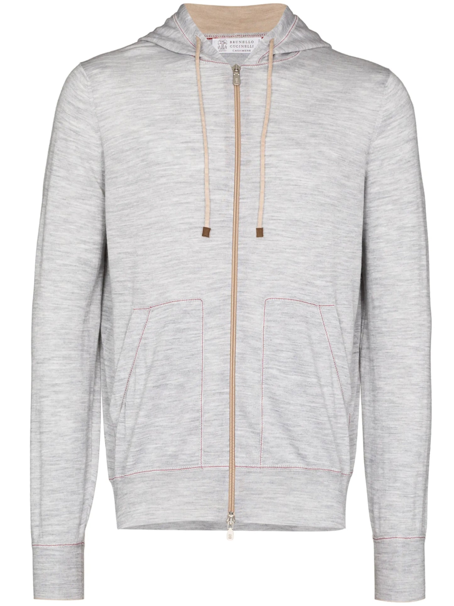 mélange-effect zip-up hoodie