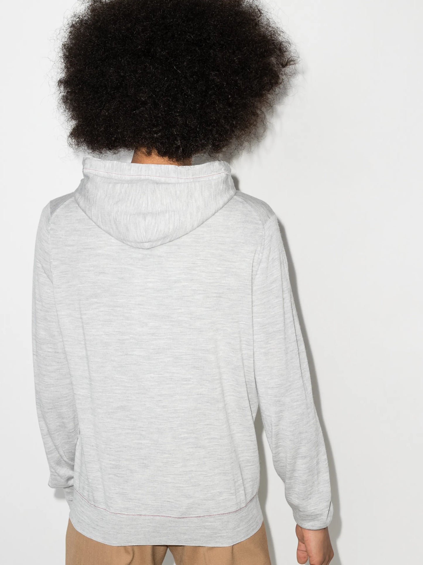mélange-effect zip-up hoodie