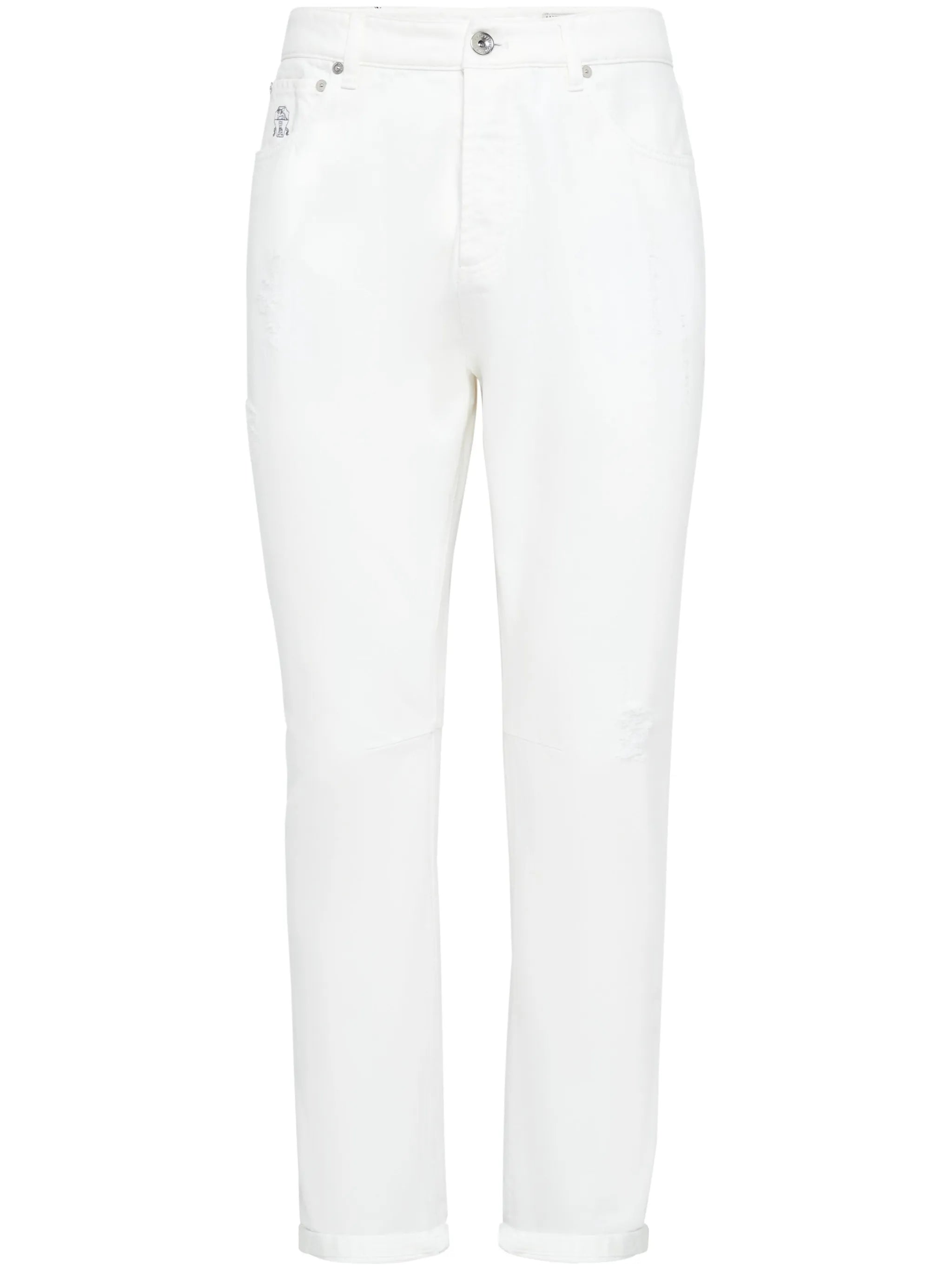 five-pocket straight-leg jeans