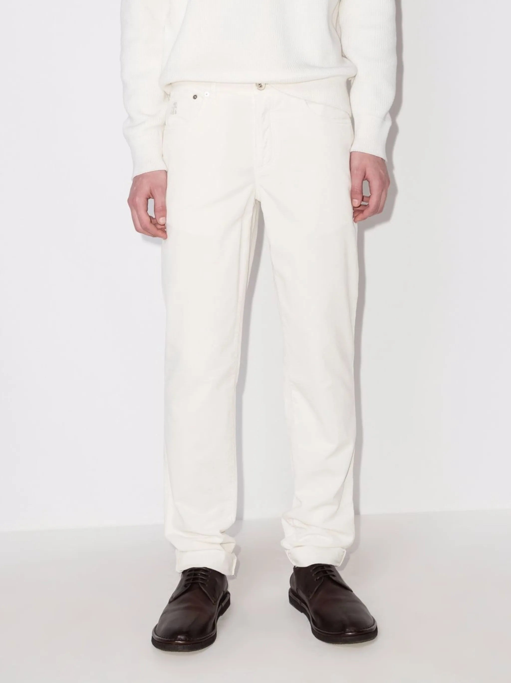 straight-leg corduroy trousers