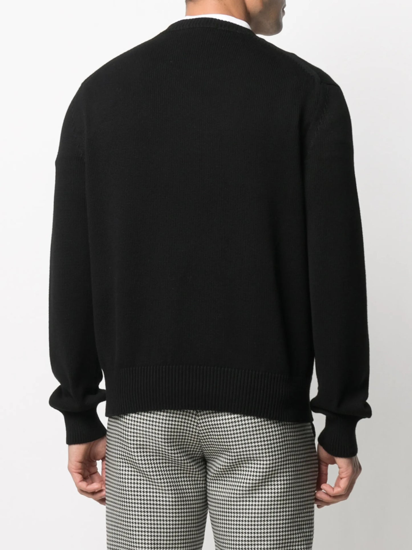 logo-embroidered knitted jumper