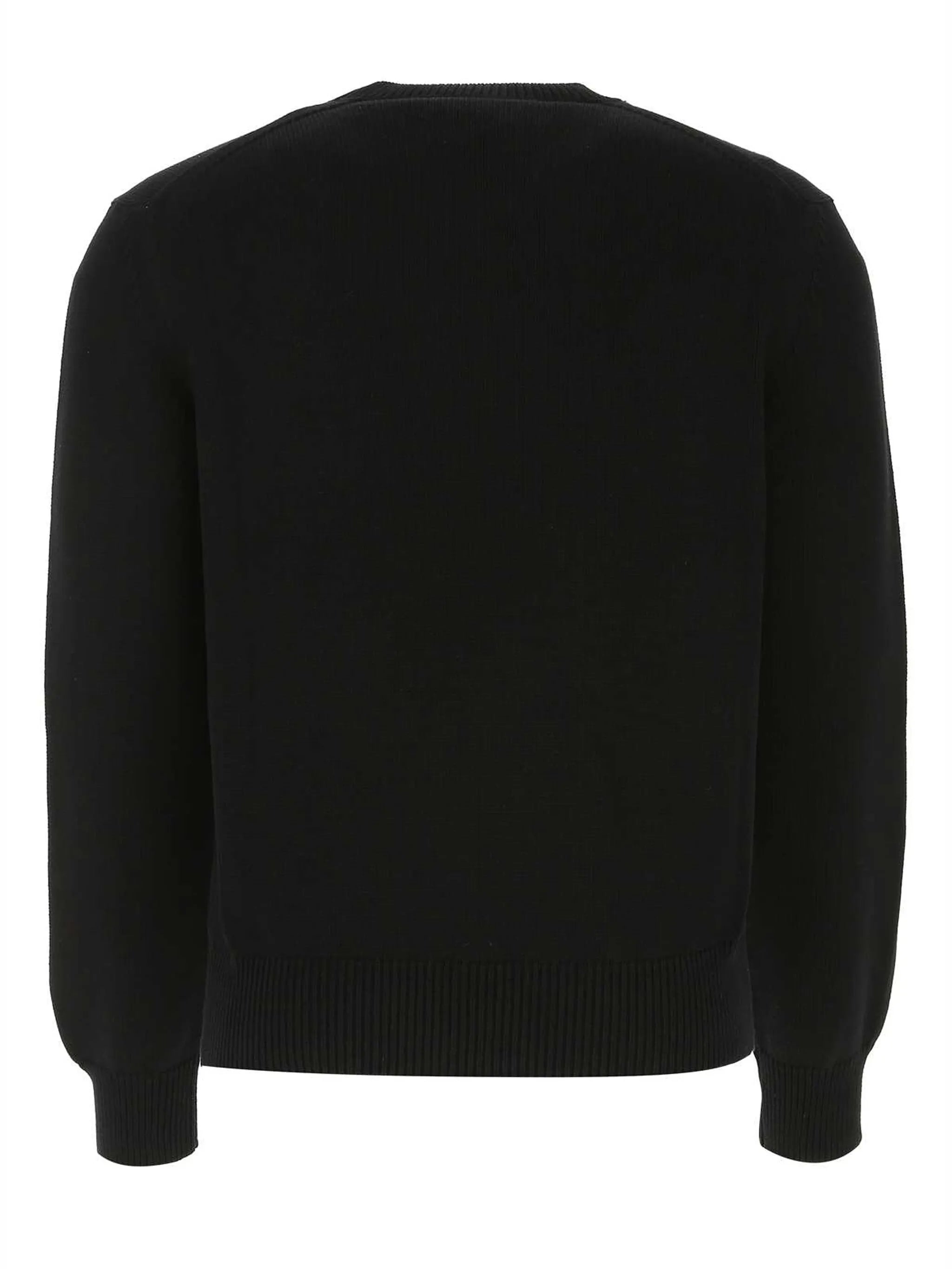 logo-embroidered knitted jumper