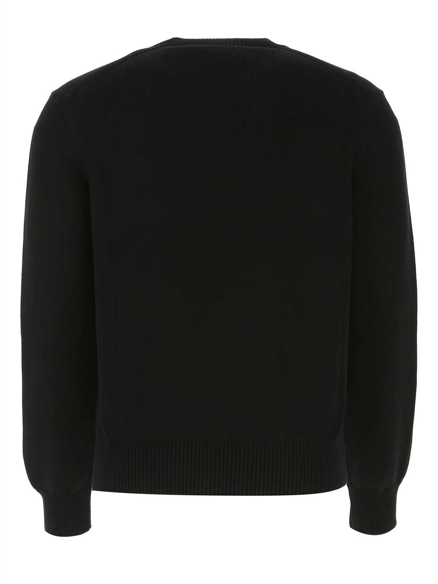logo-embroidered knitted jumper