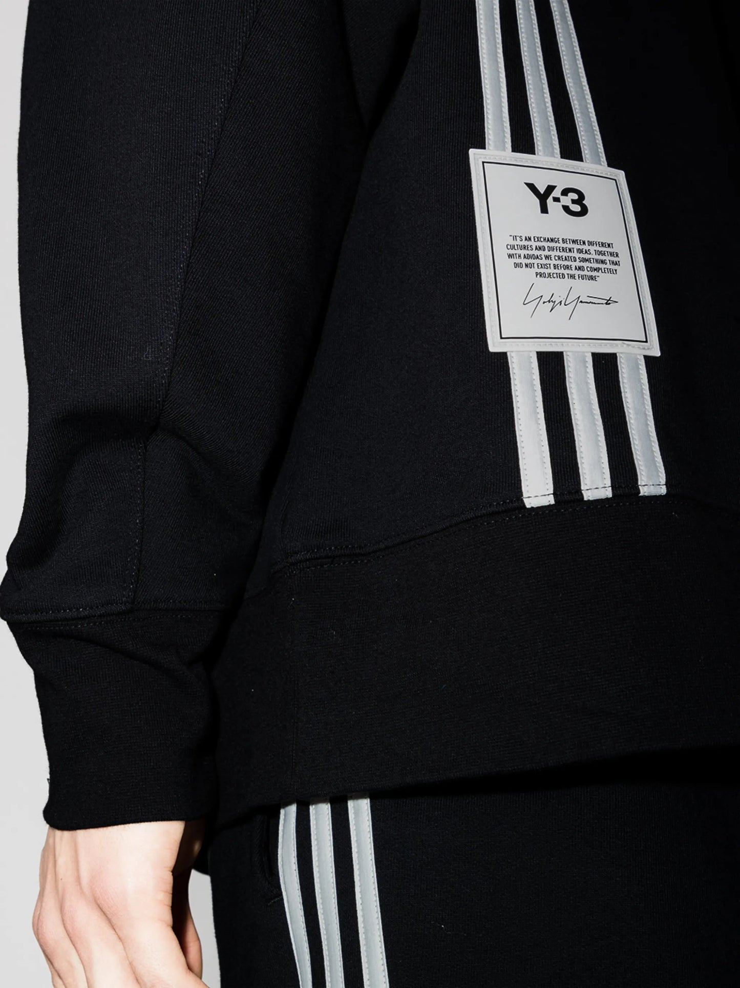 Terry stripe-detail sweatshirt