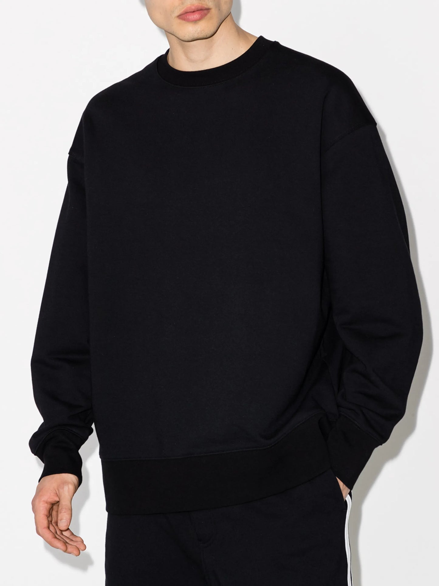 Terry stripe-detail sweatshirt