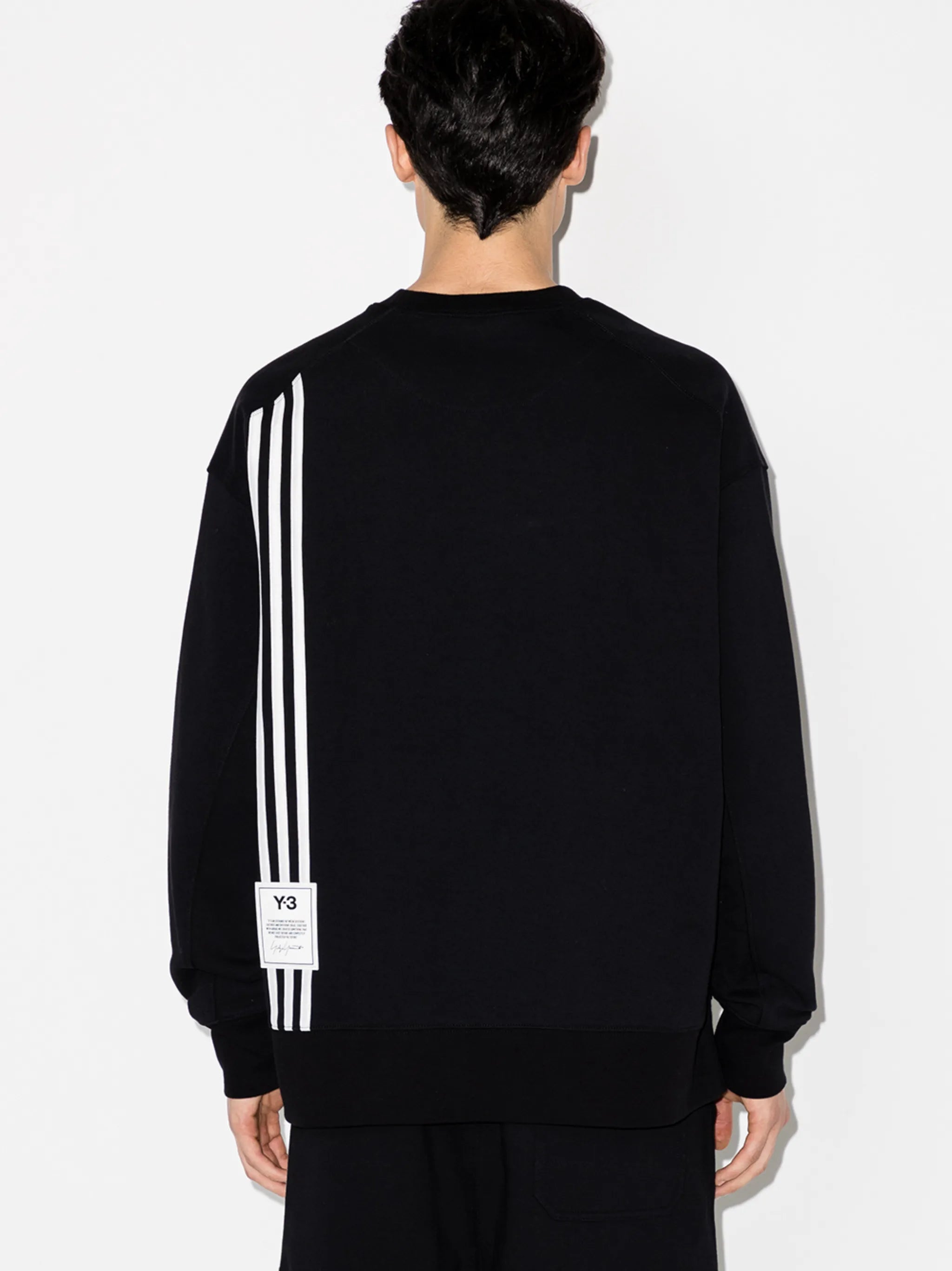 Terry stripe-detail sweatshirt