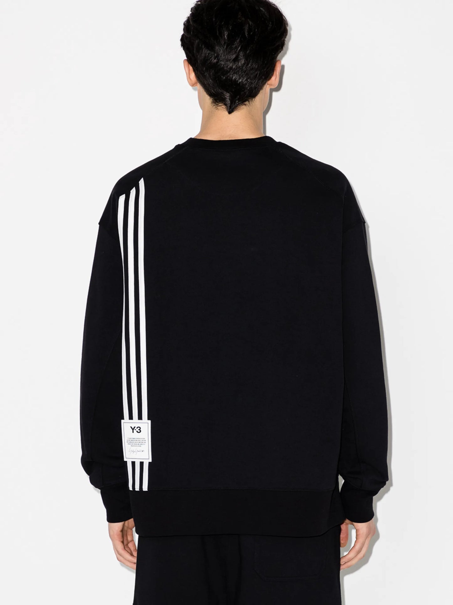 Terry stripe-detail sweatshirt