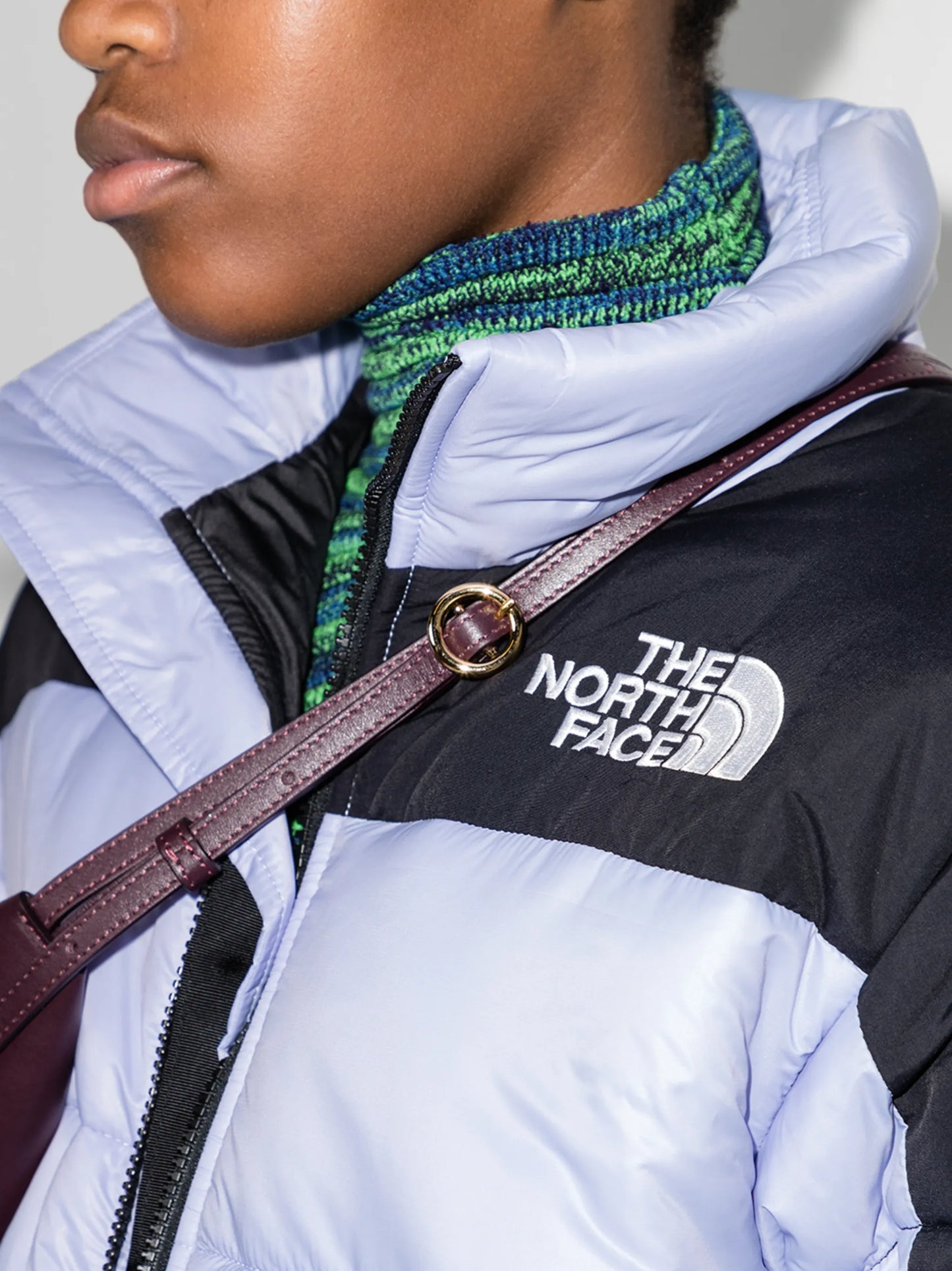 logo-embroidered puffer jacket