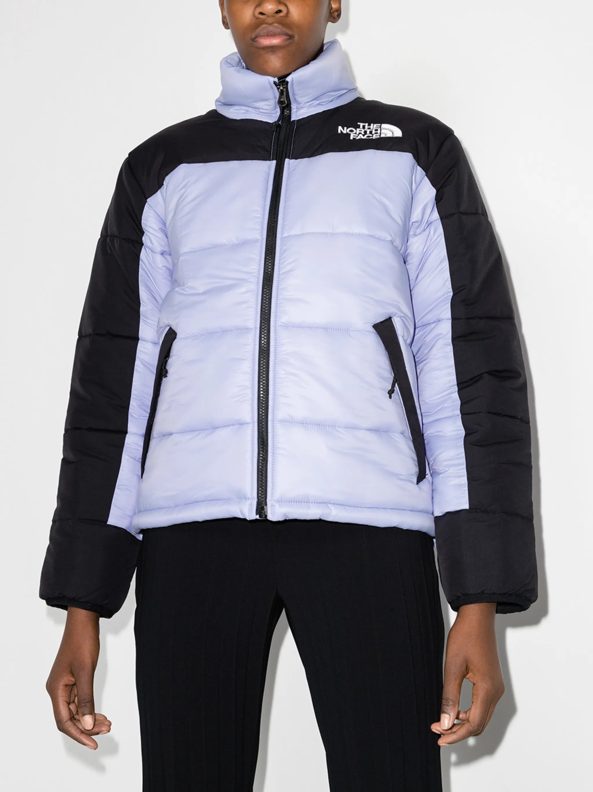 logo-embroidered puffer jacket