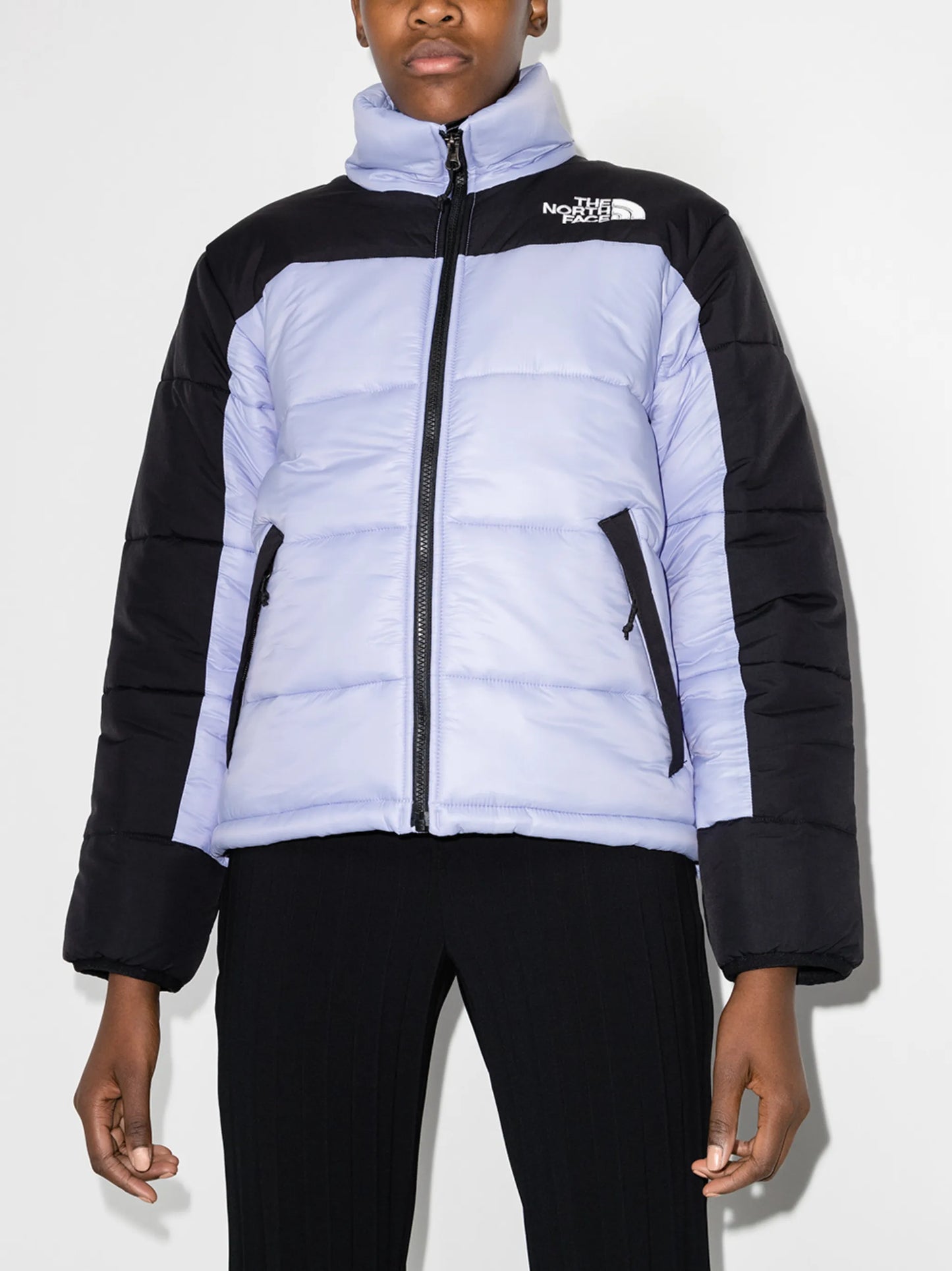 logo-embroidered puffer jacket