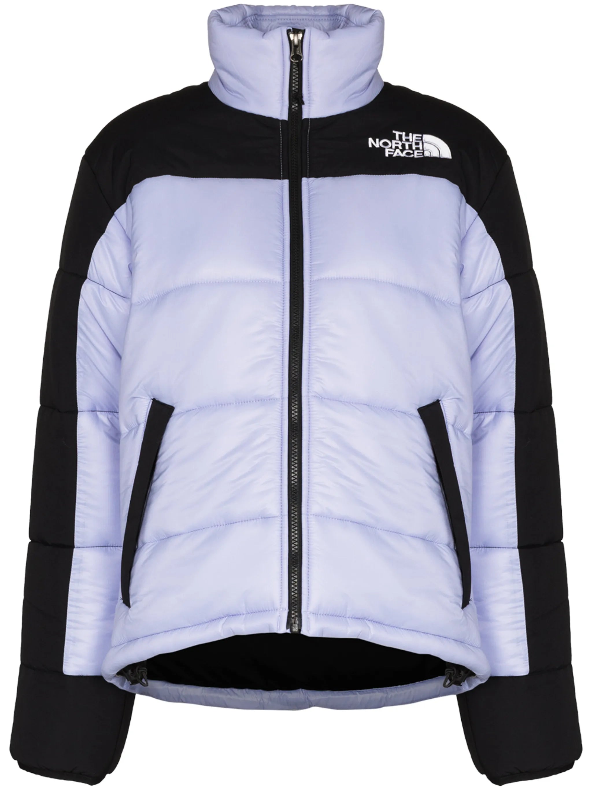 logo-embroidered puffer jacket