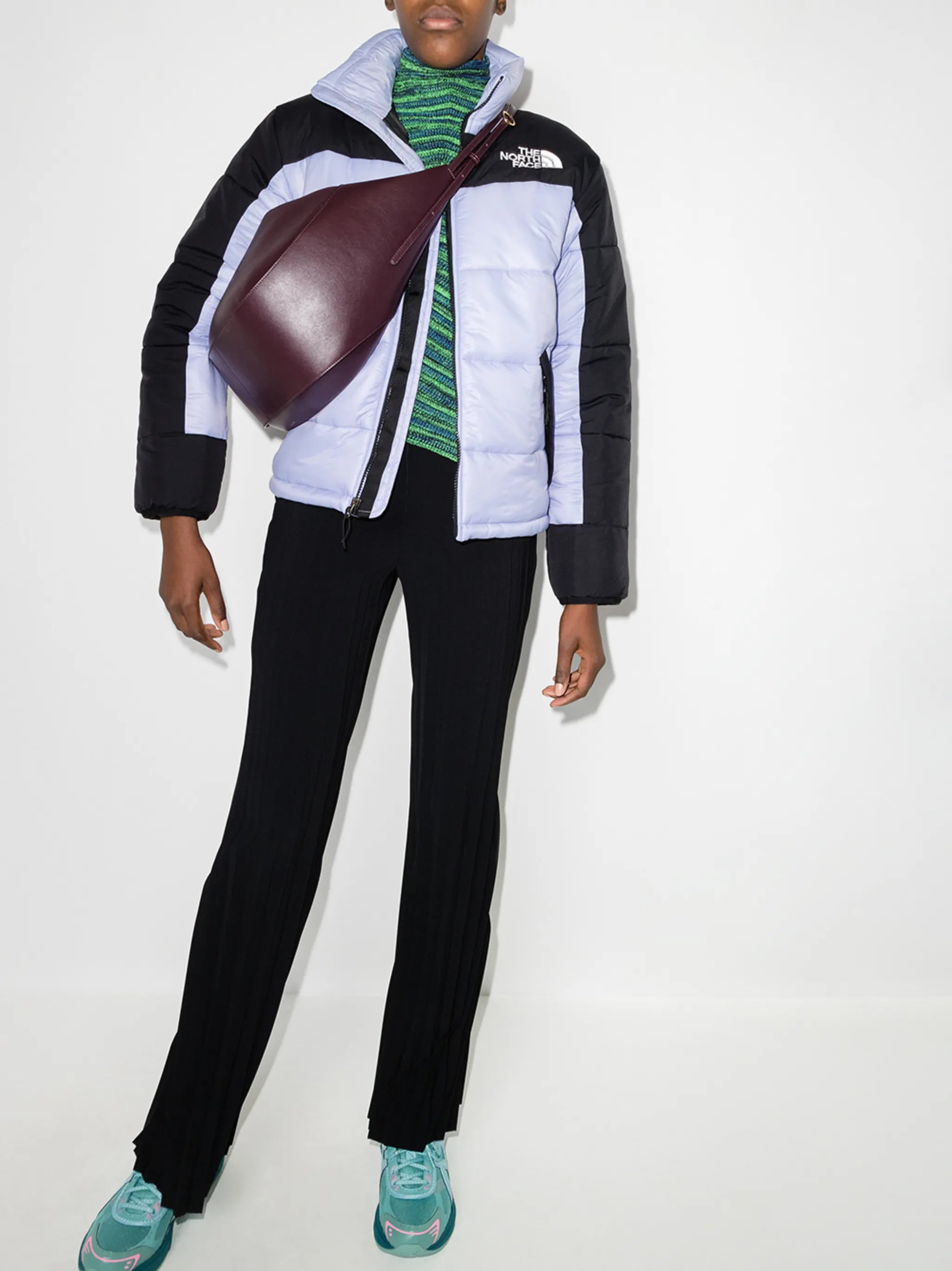 logo-embroidered puffer jacket
