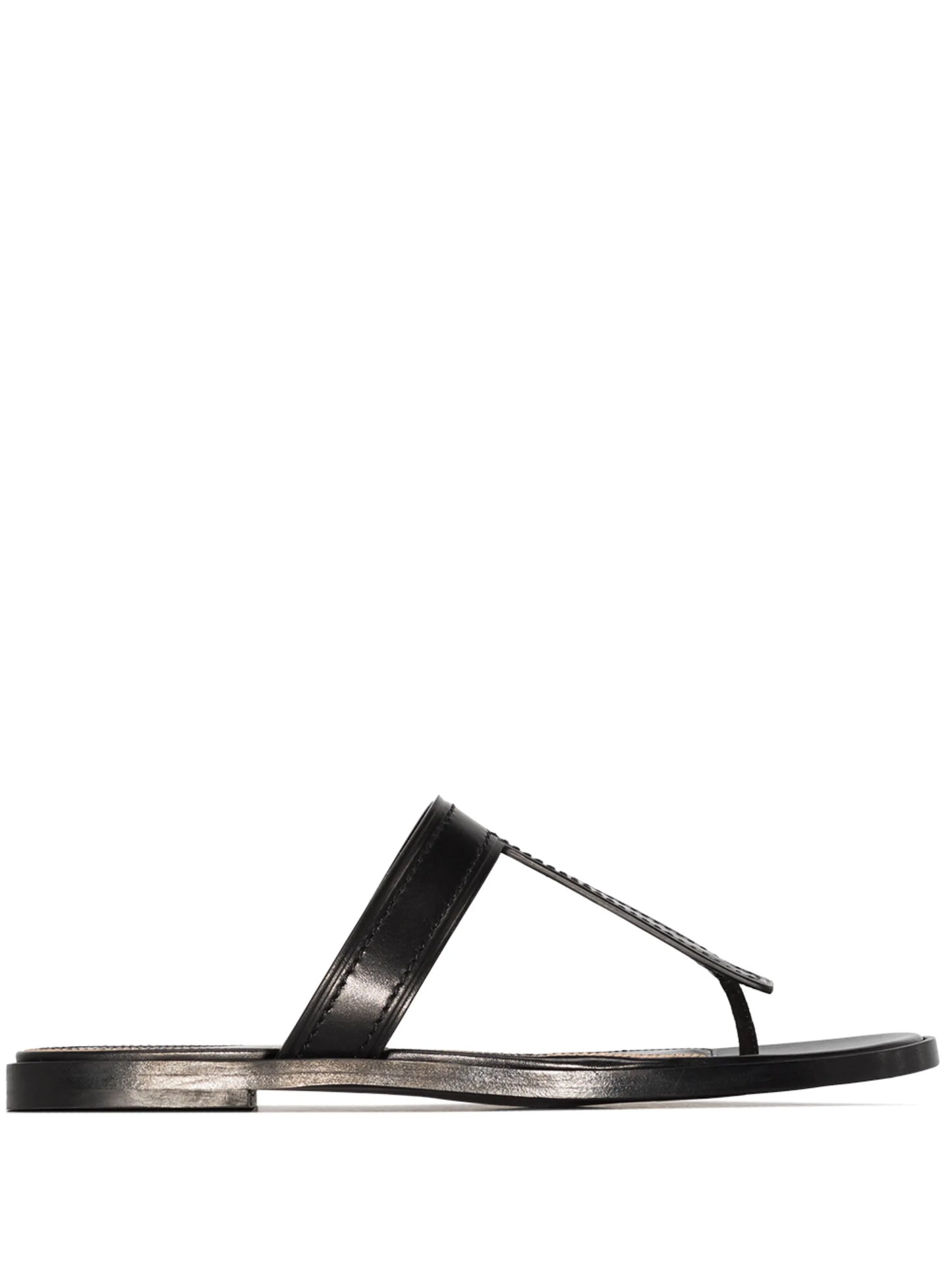 T F logo sandals