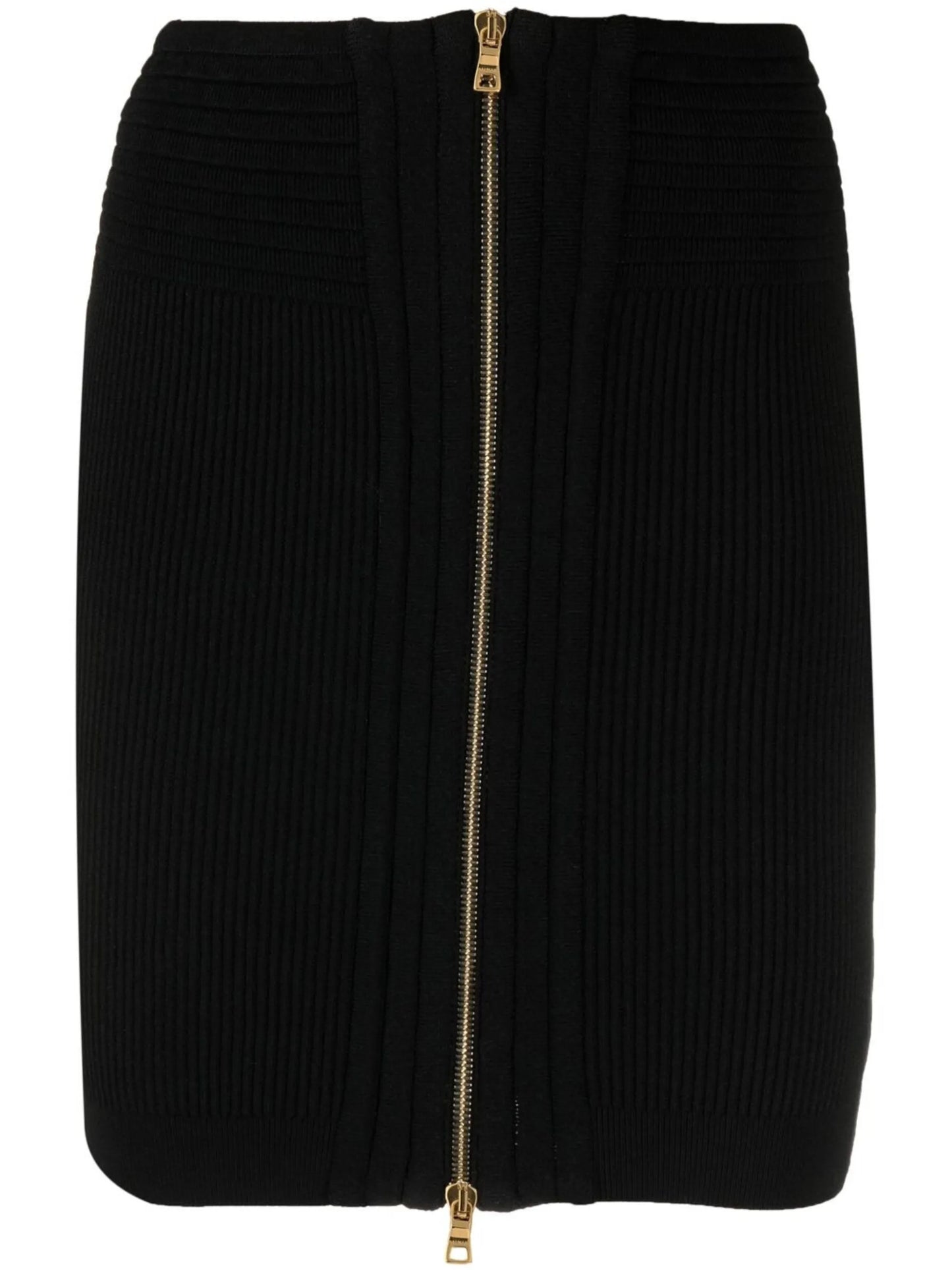 ribbed-knit zipped skirt