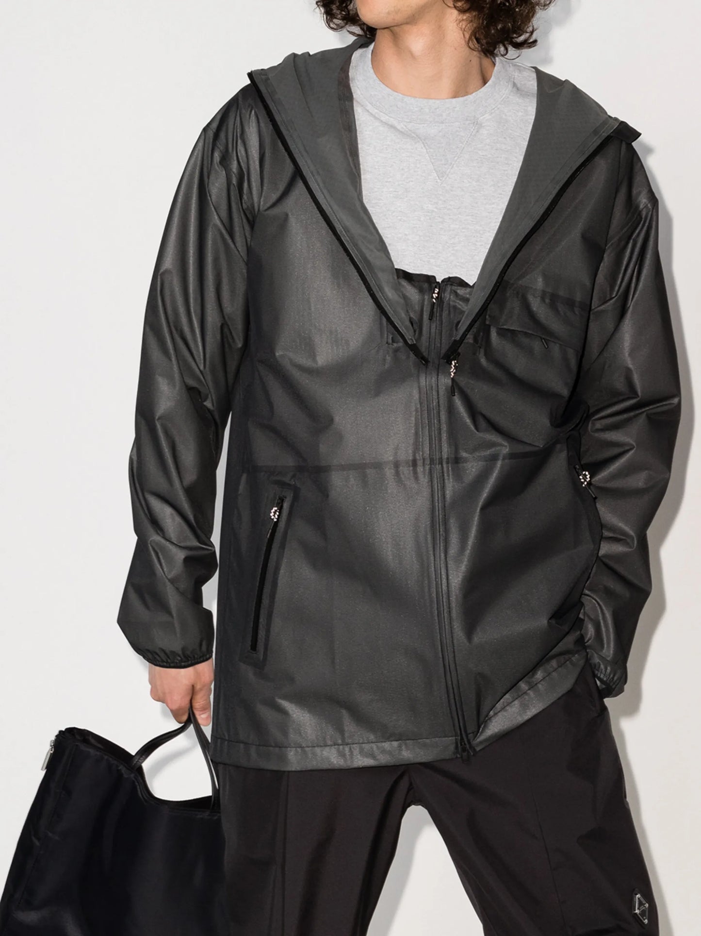 oversized zipped windbreaker