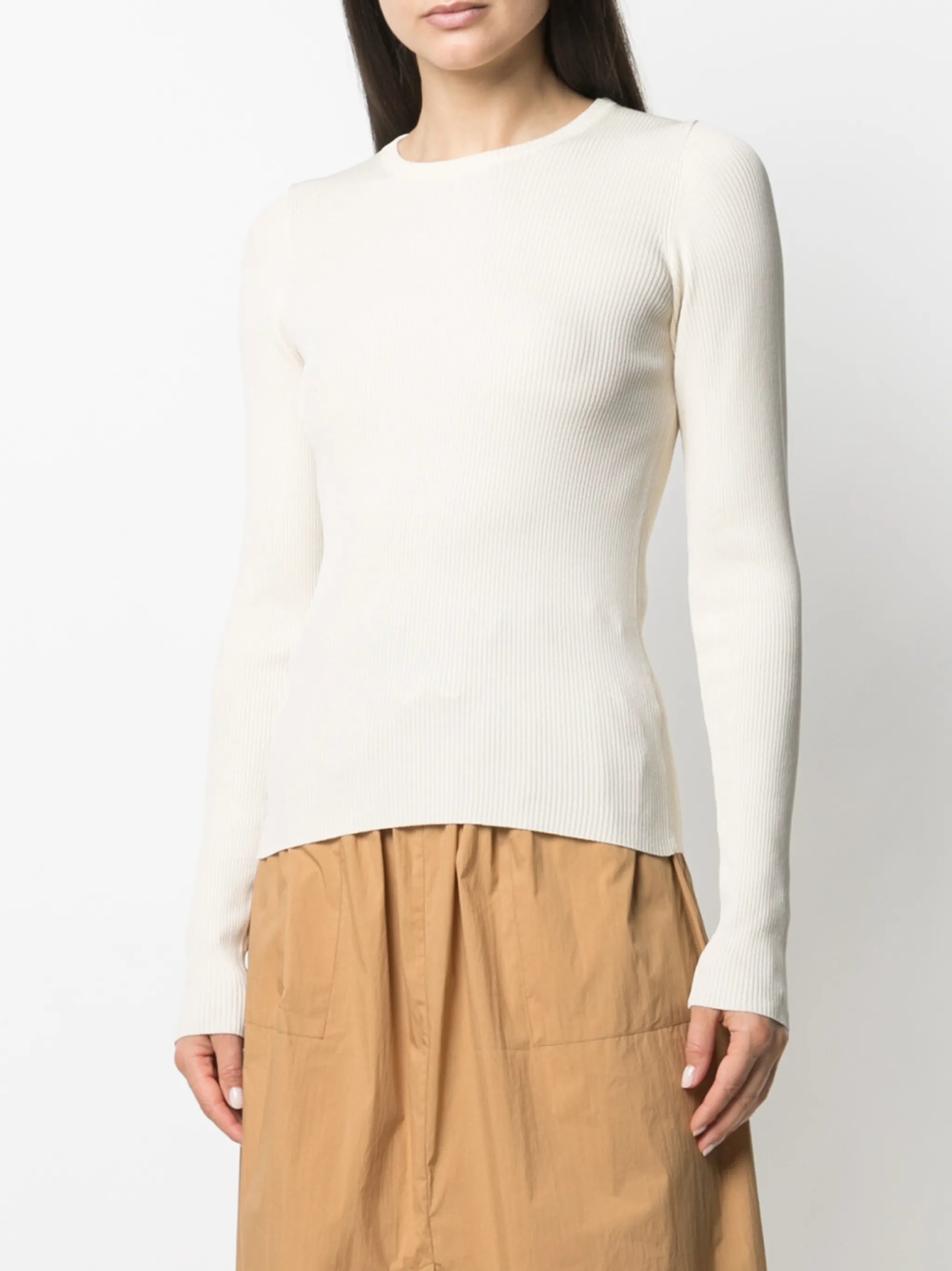 ribbed slim-fit jumper