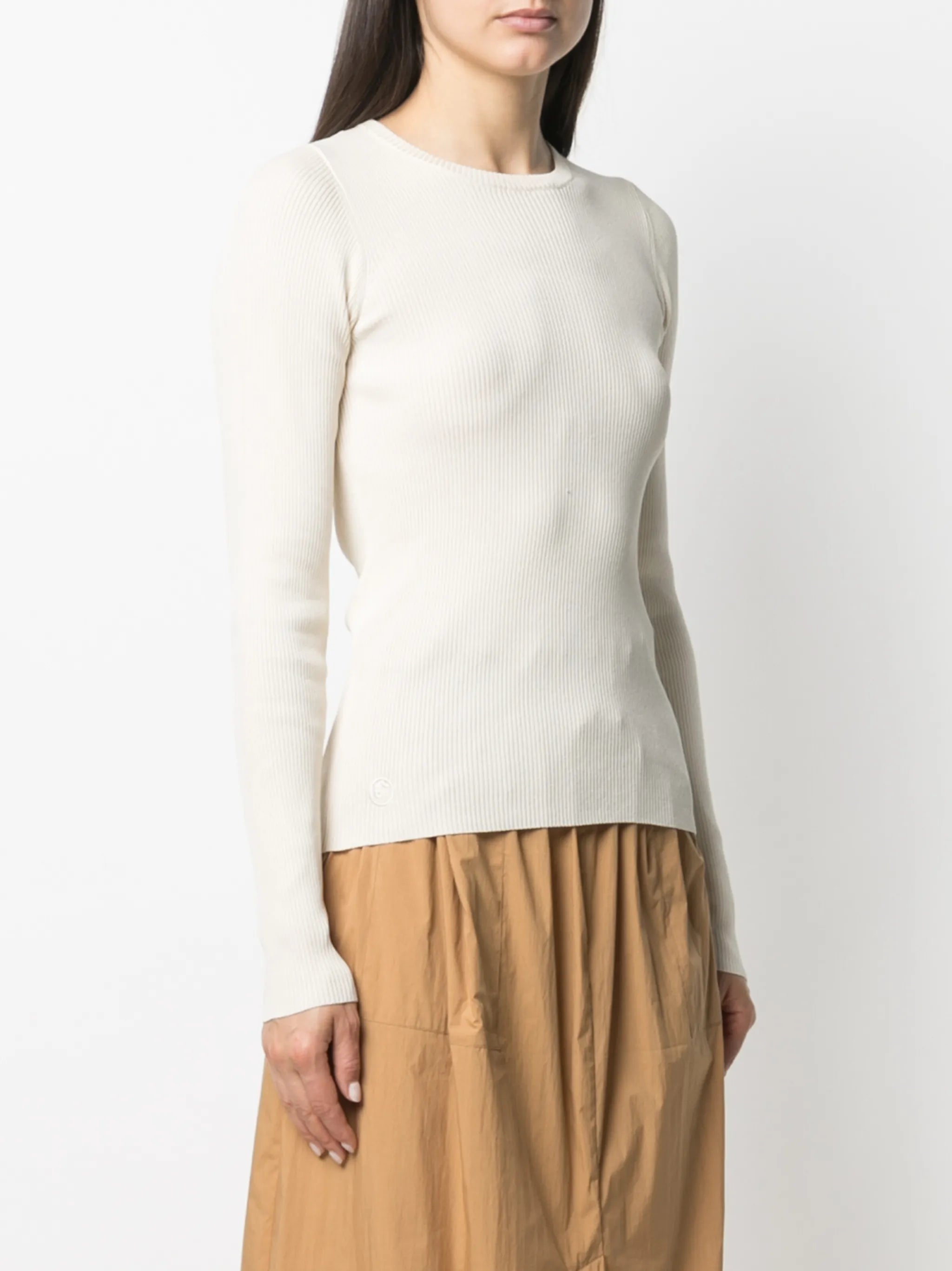 ribbed slim-fit jumper