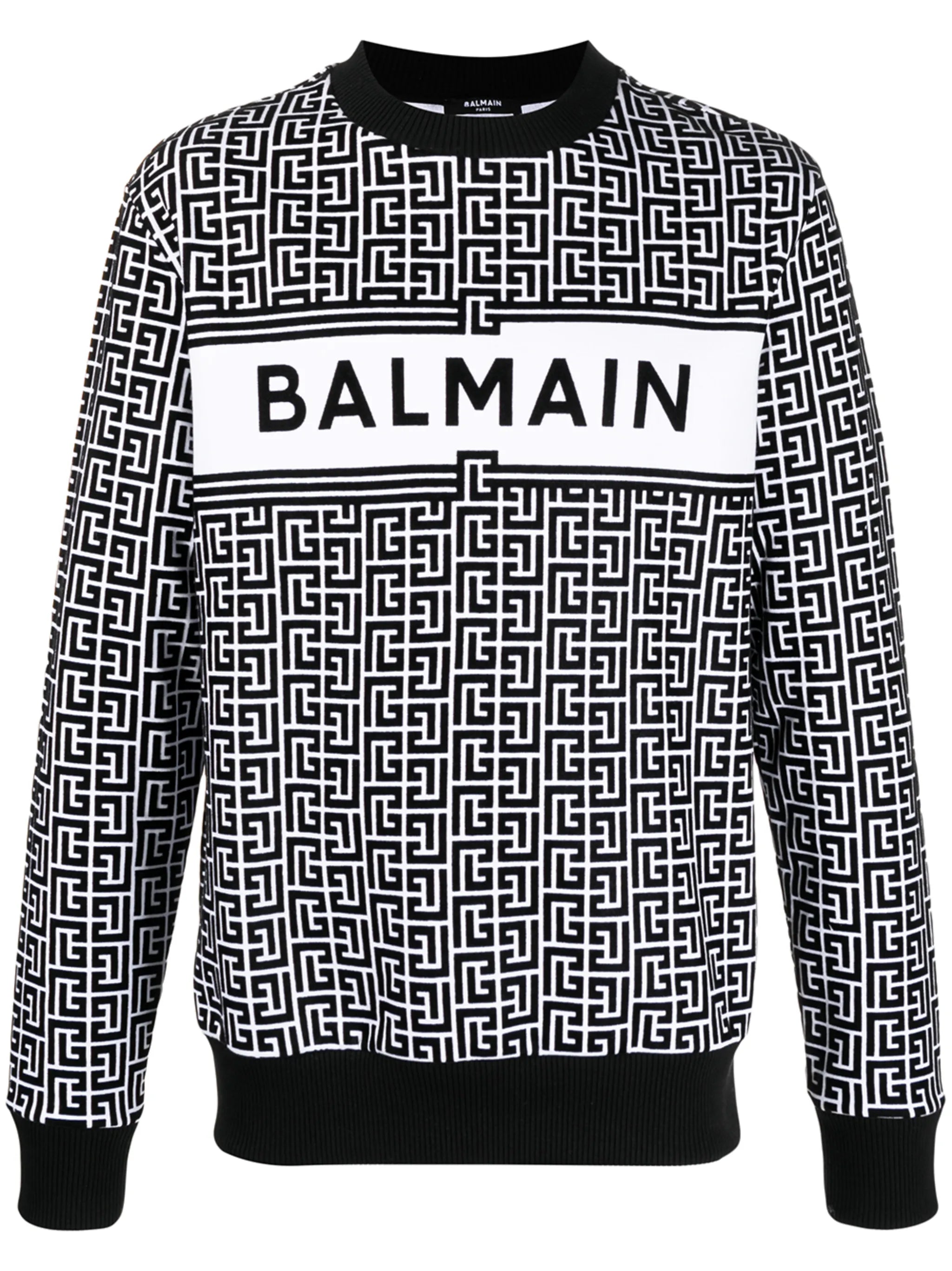 monogram-print cotton sweatshirt