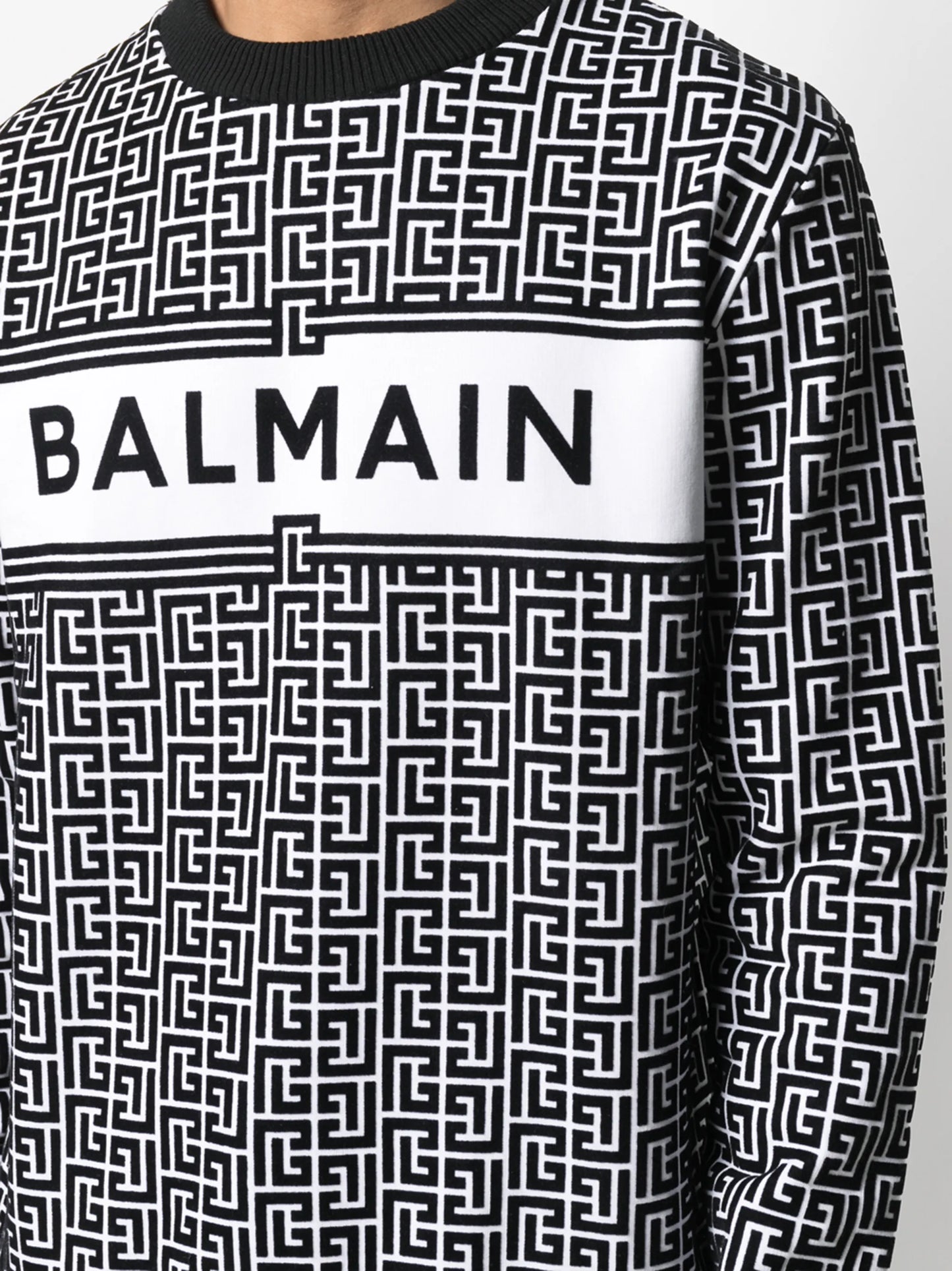 monogram-print cotton sweatshirt