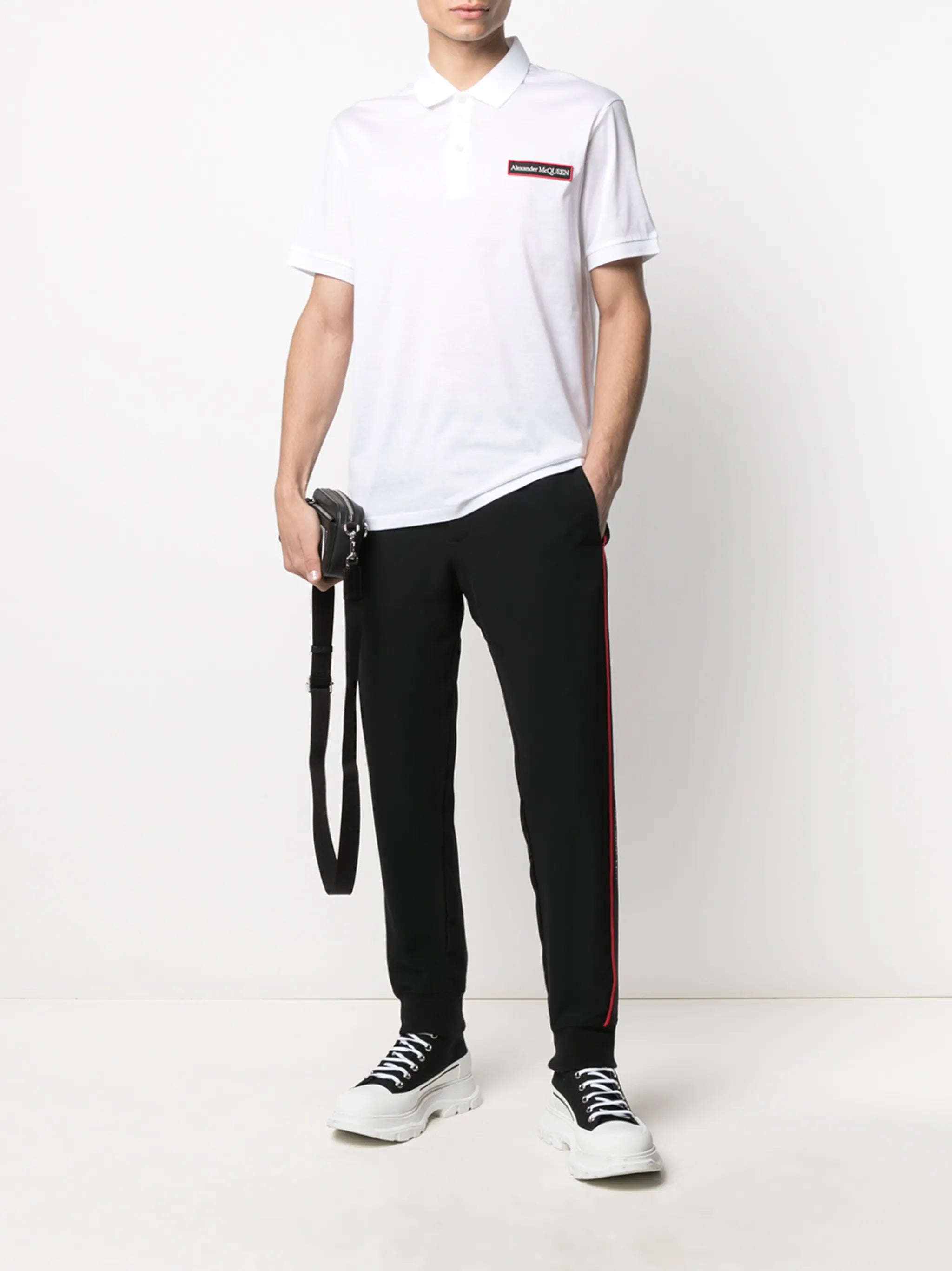 logo patch cotton polo shirt