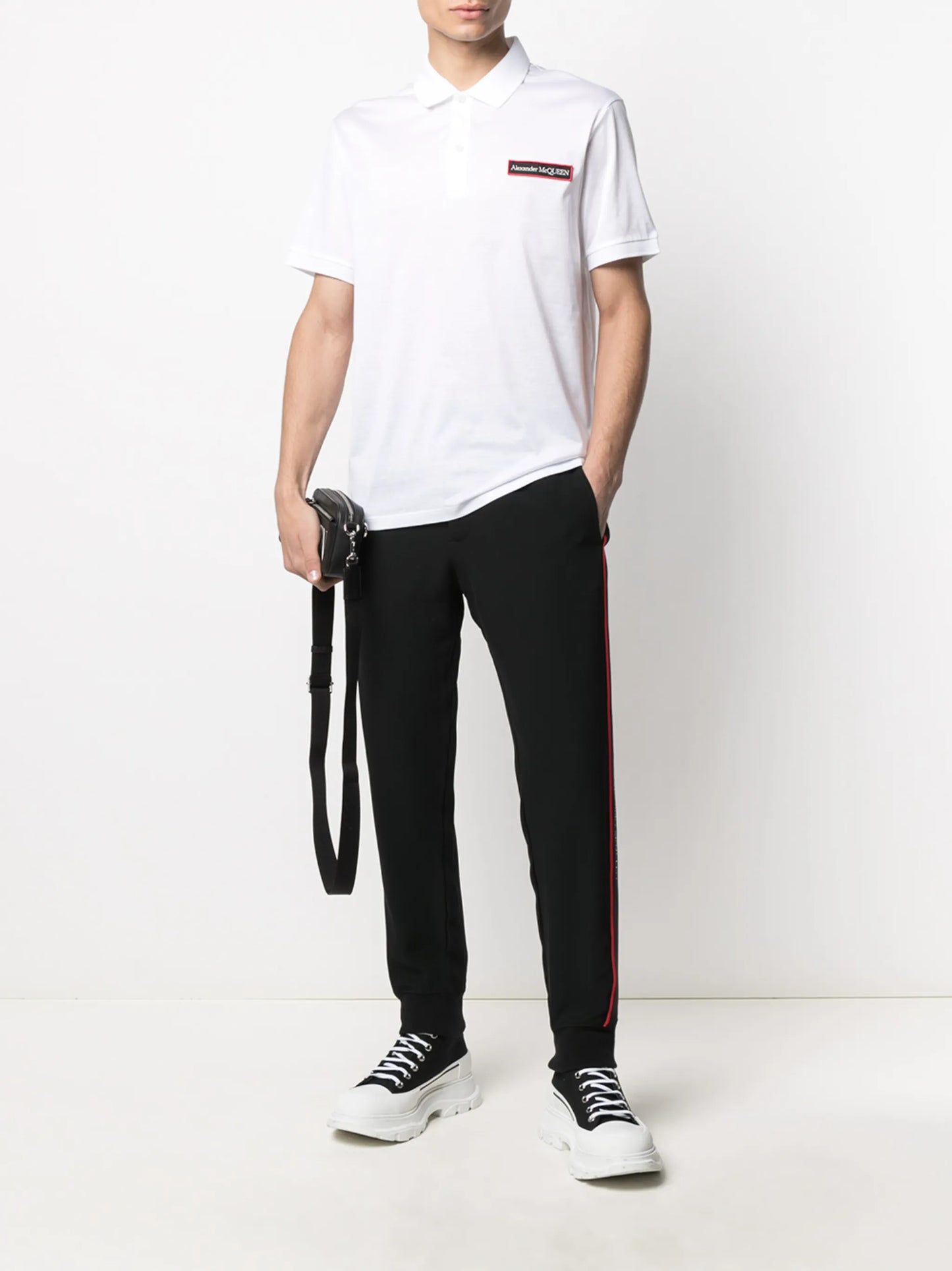 logo patch cotton polo shirt