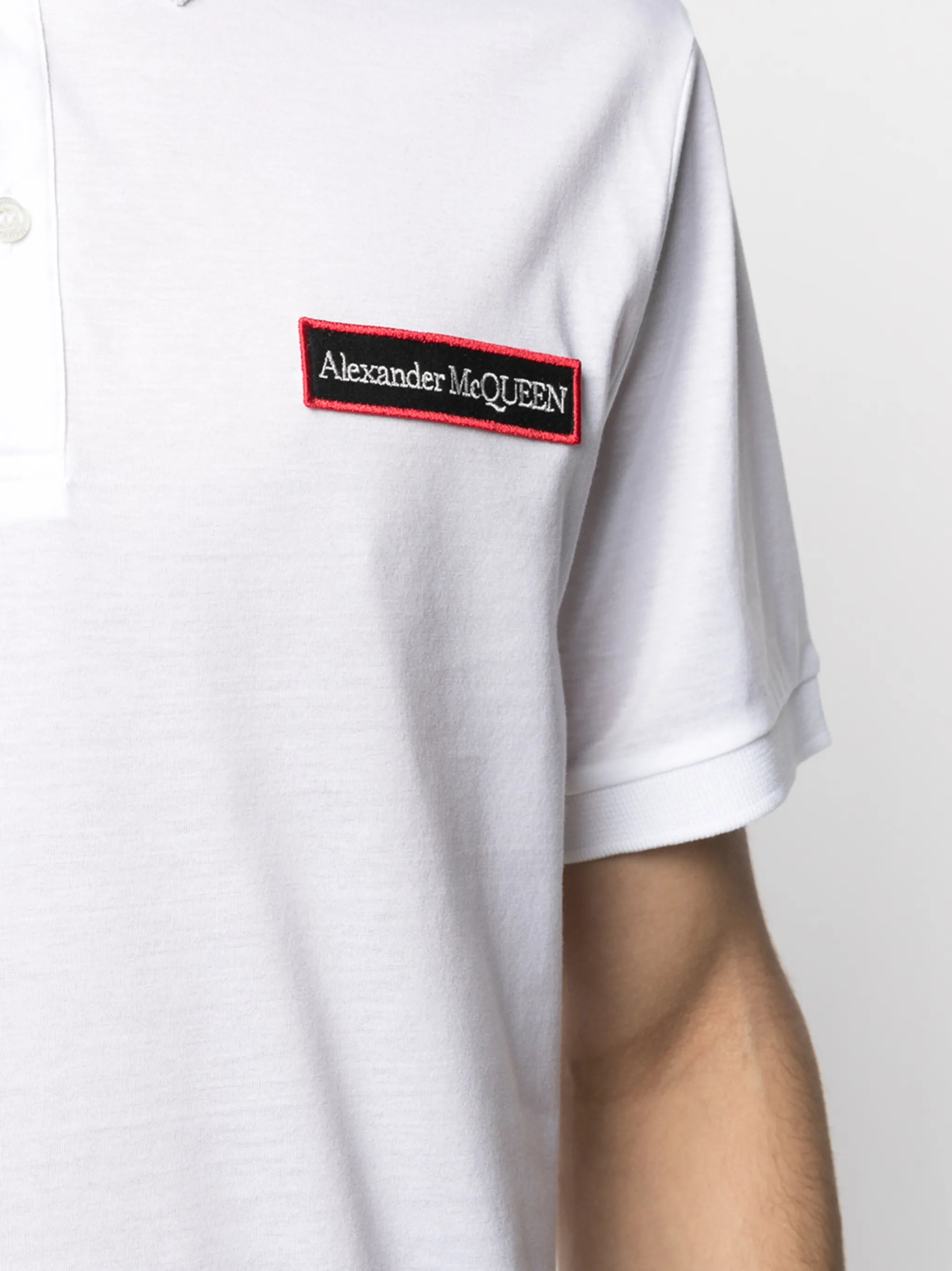 logo patch cotton polo shirt