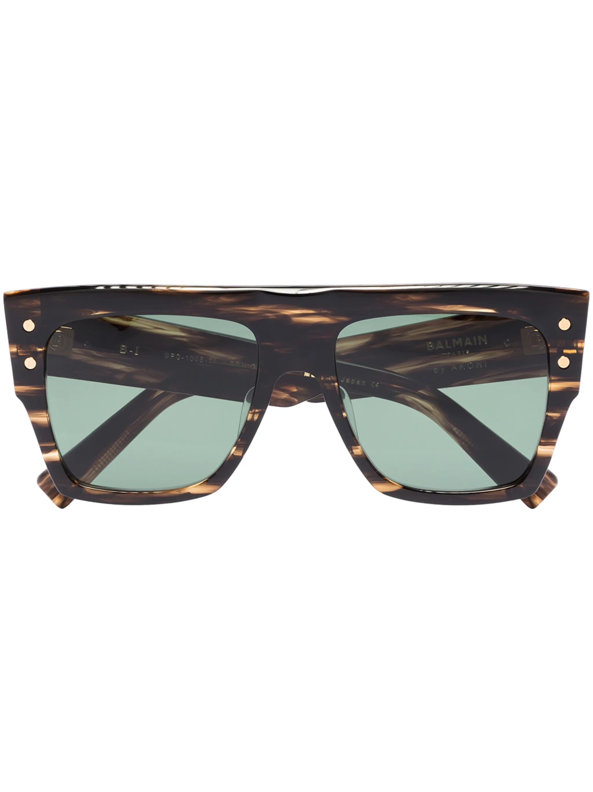 tortoiseshell square-frame sunglasses