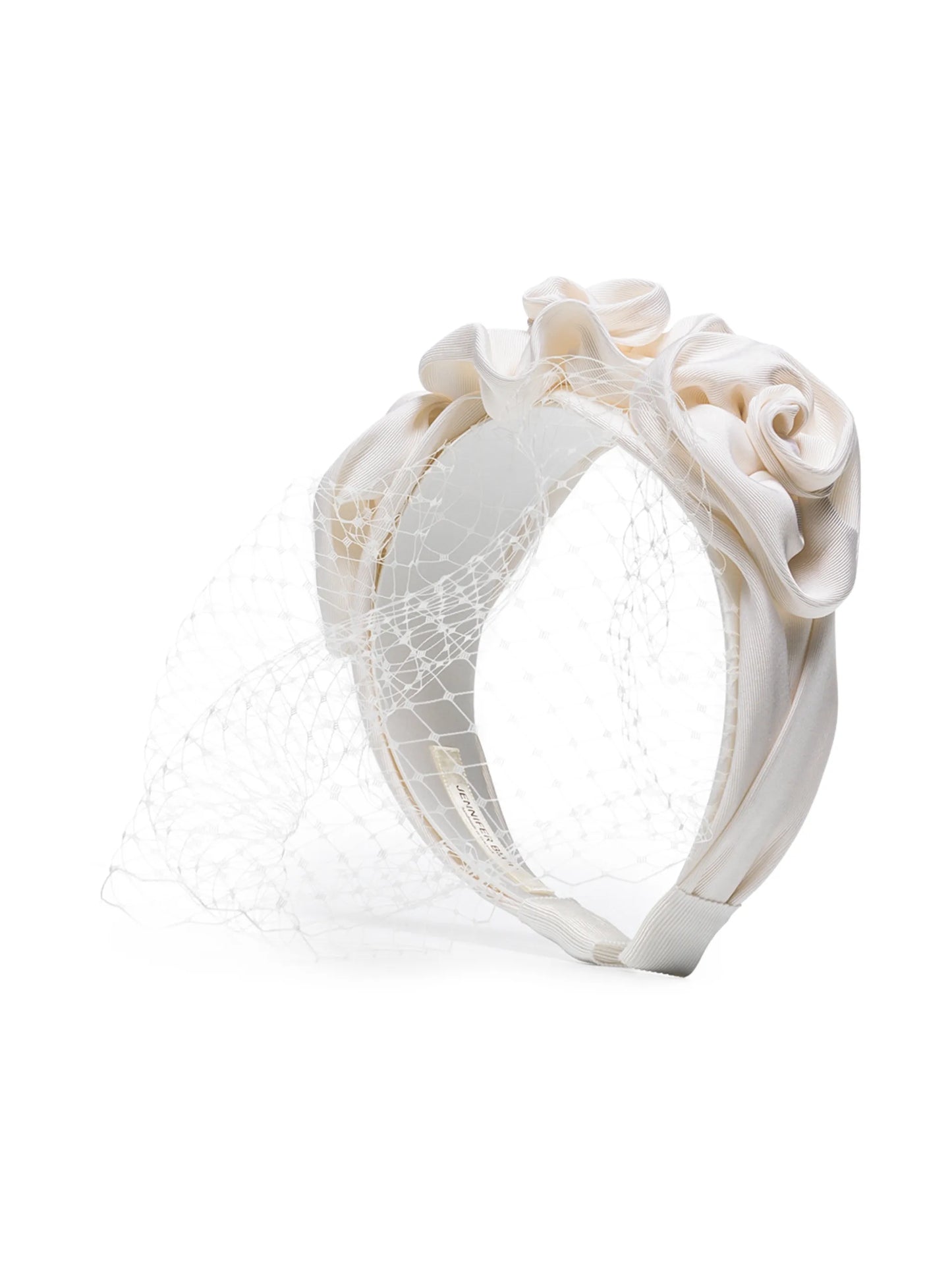 Triple Rosette veil headband