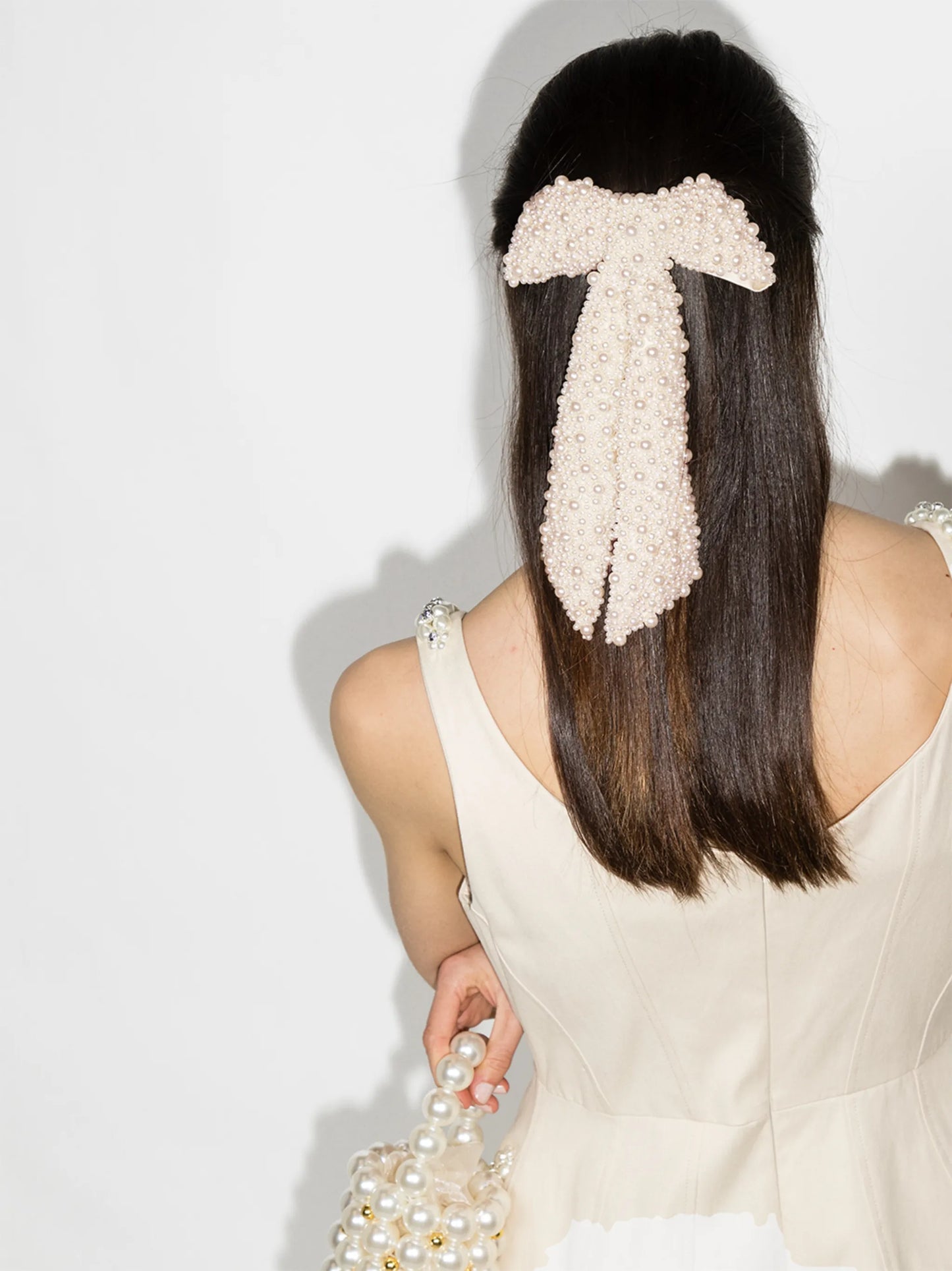 Bailey pearl bow hair clip