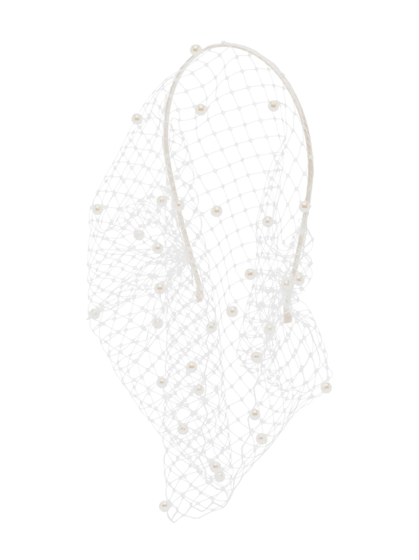 Violette pearl-embellished veil headband