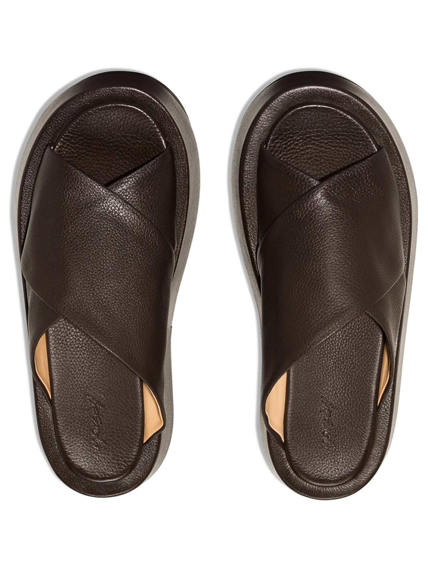 crossover strap 50mm flatform sandals