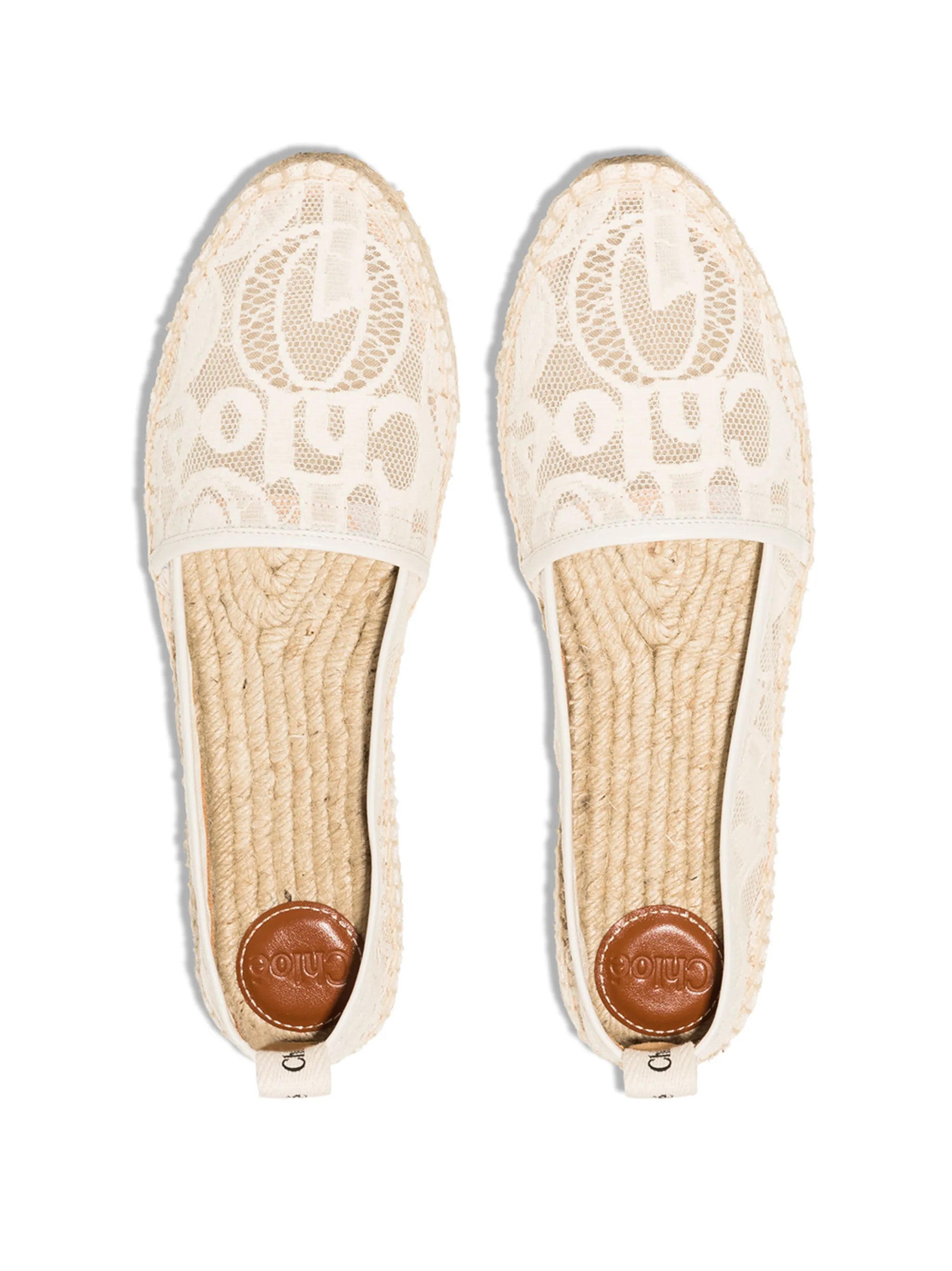 Woody lace-logo espadrilles