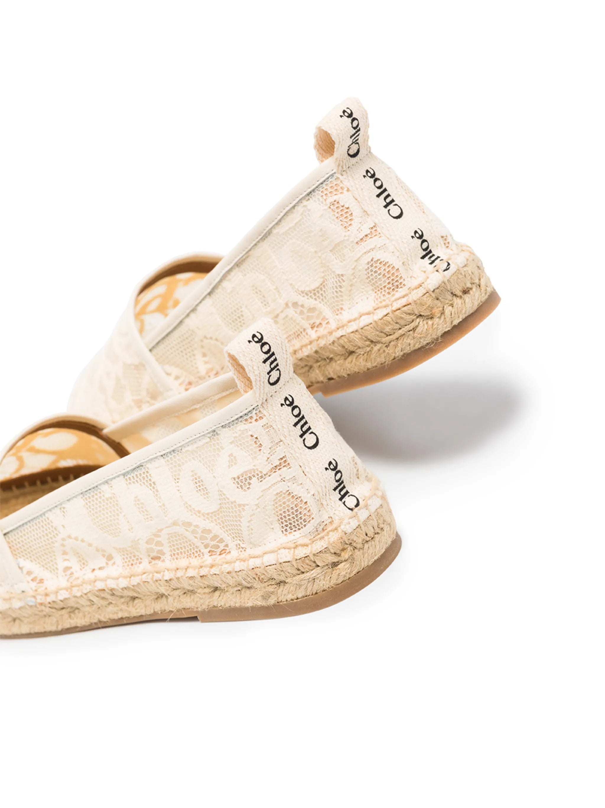 Woody lace-logo espadrilles