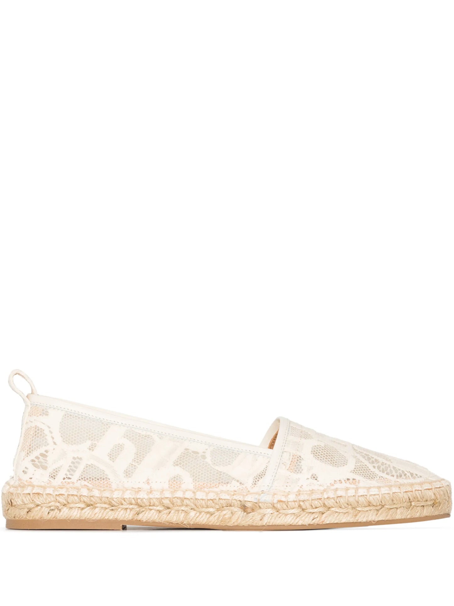 Woody lace-logo espadrilles