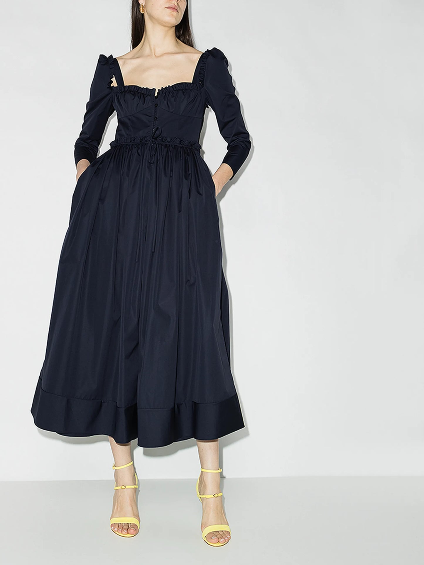 Winter Garden Party cotton midi dress